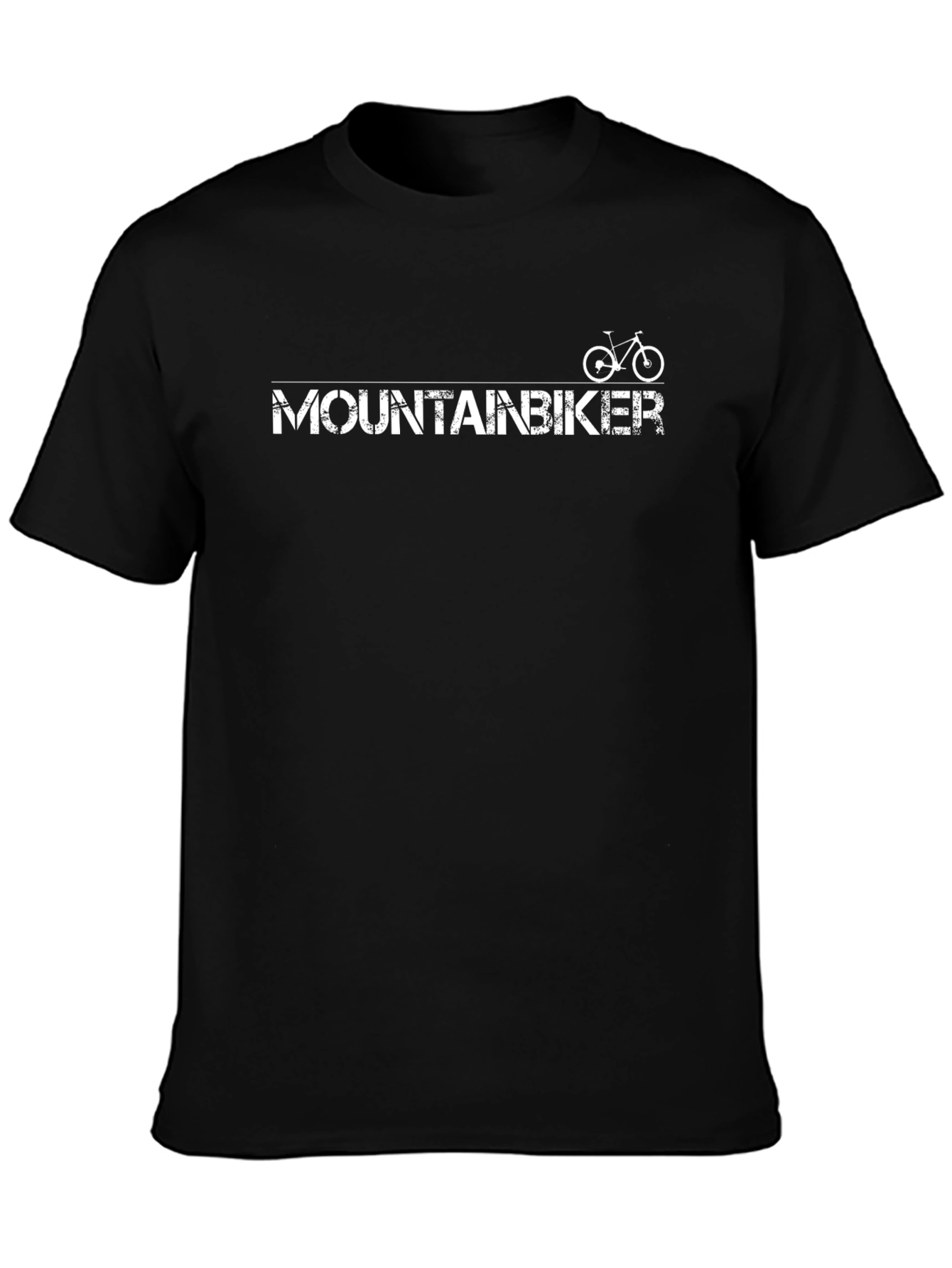 Mountain Biker Graphic Tee - Black Cotton T-Shirt