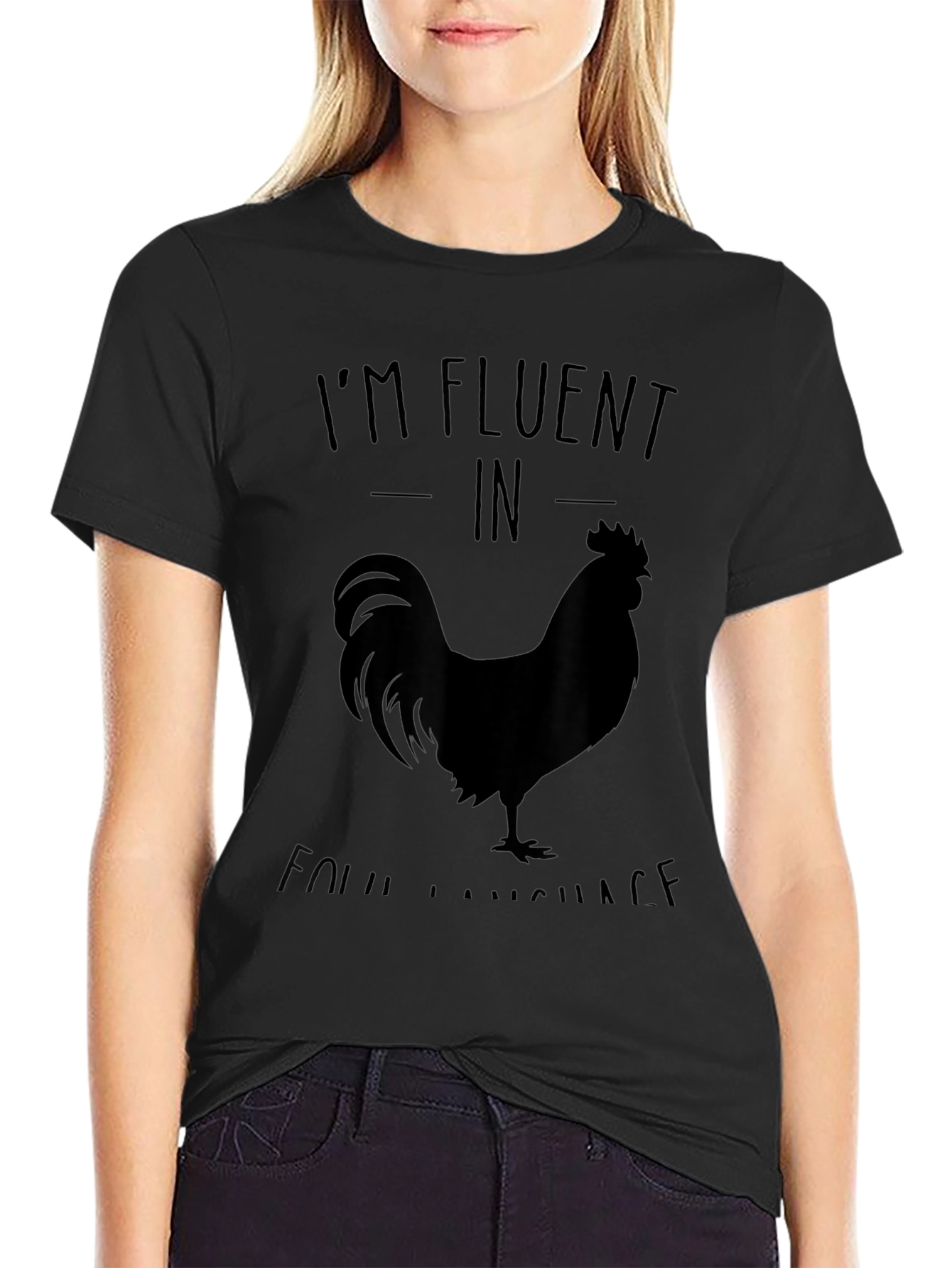 Fluent in Foul Language Black T-Shirt