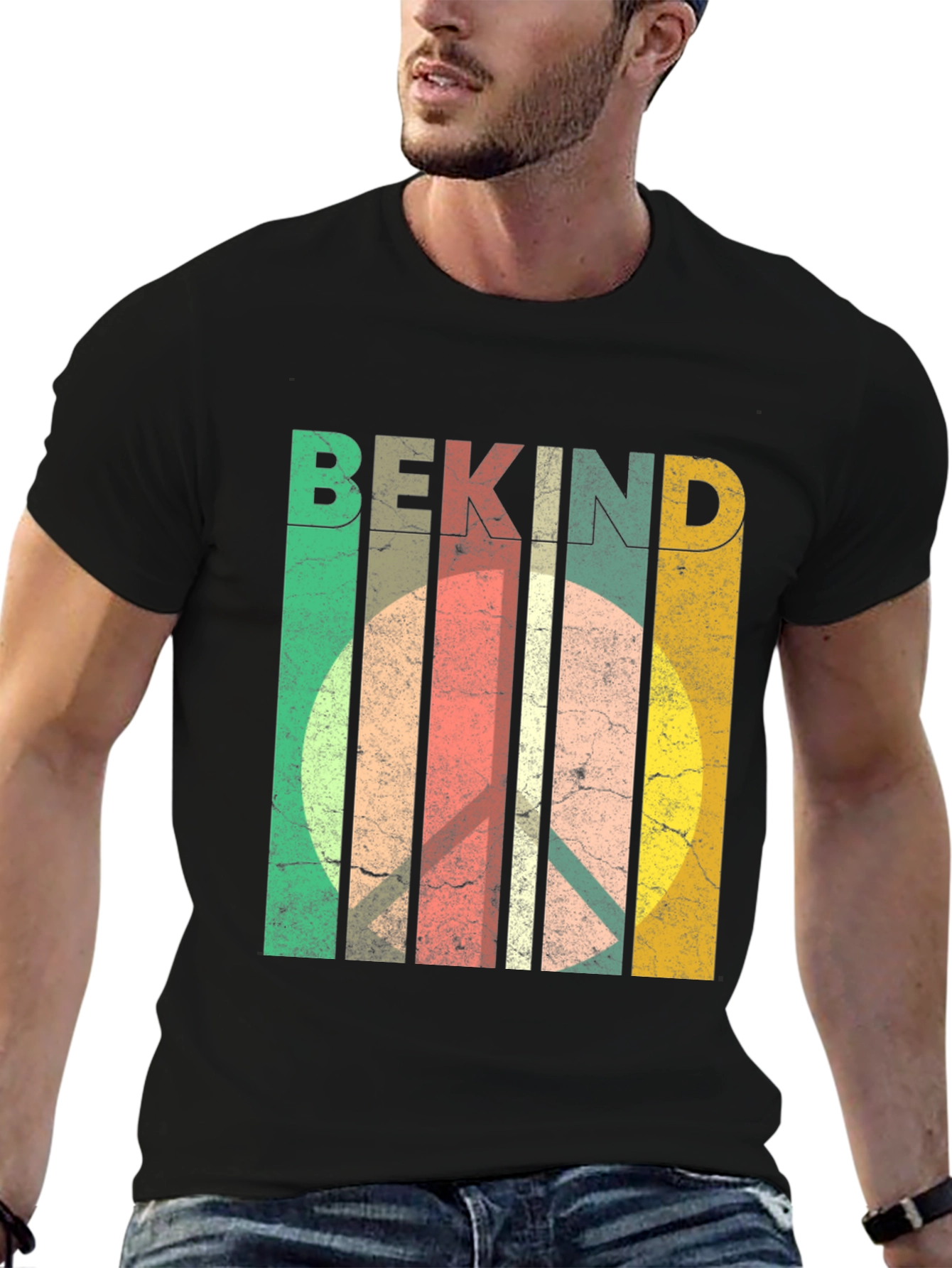 Be Kind Peace Sign T-Shirt - Retro Style