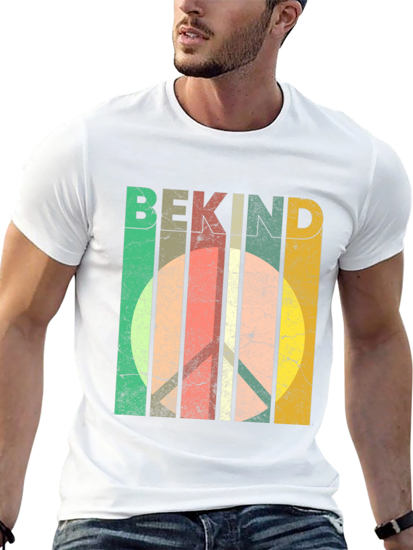 Be Kind Peace Sign T-Shirt - Retro Style