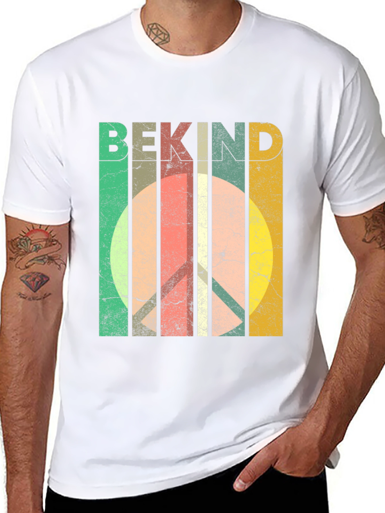 Be Kind Peace Sign T-Shirt - Retro Style