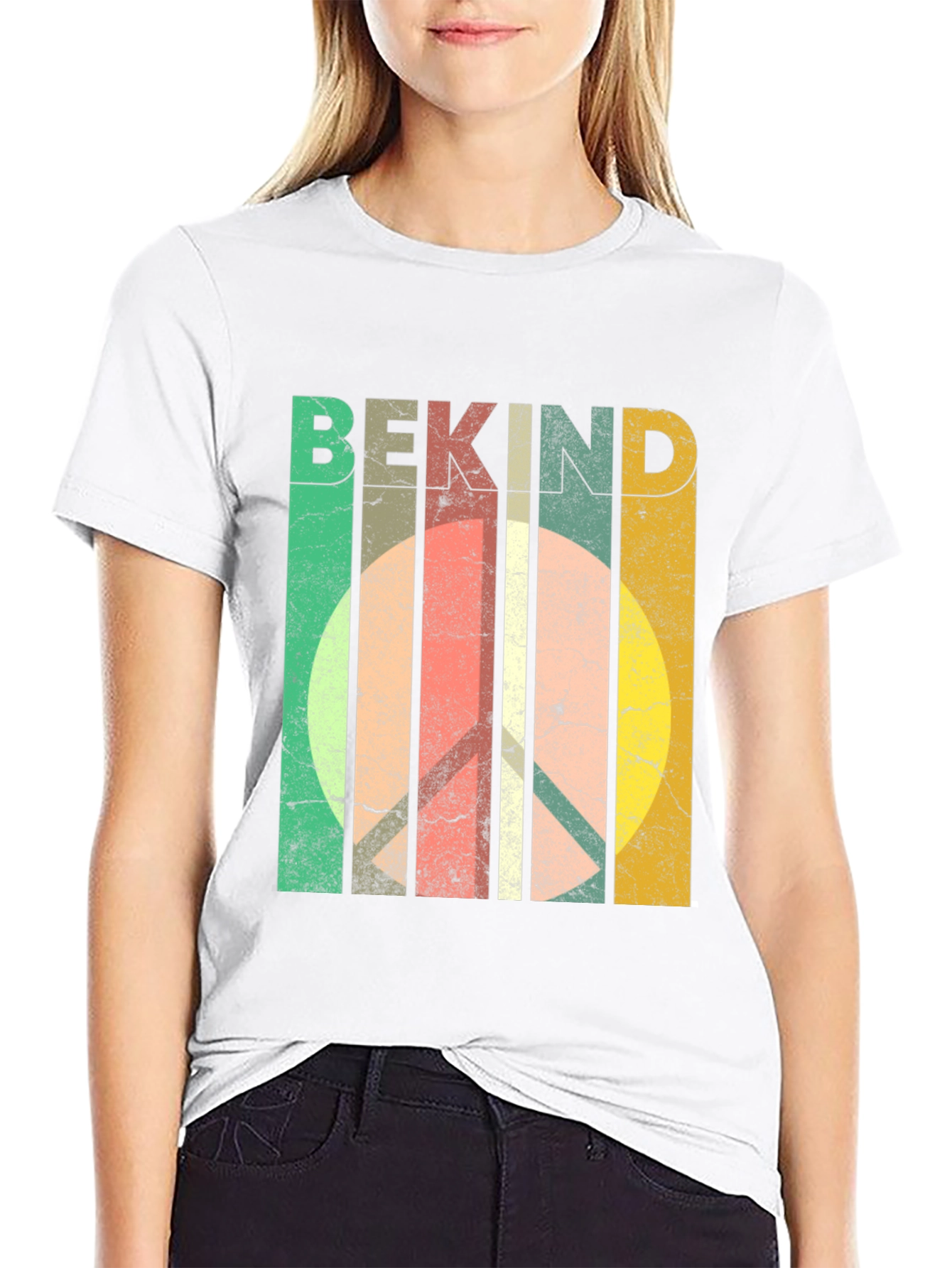 Be Kind Peace Sign T-Shirt - Retro Style