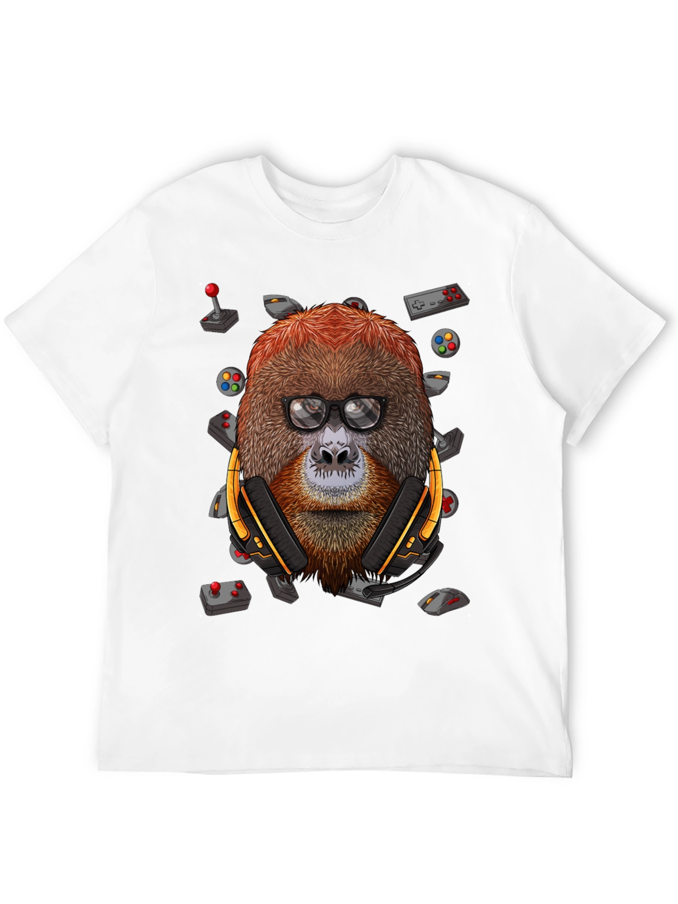 Gamer Orangutan T-Shirt - Geek Chic Design