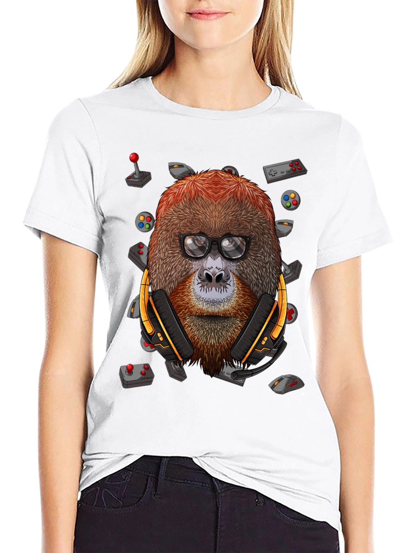 Gamer Orangutan T-Shirt - Geek Chic Design