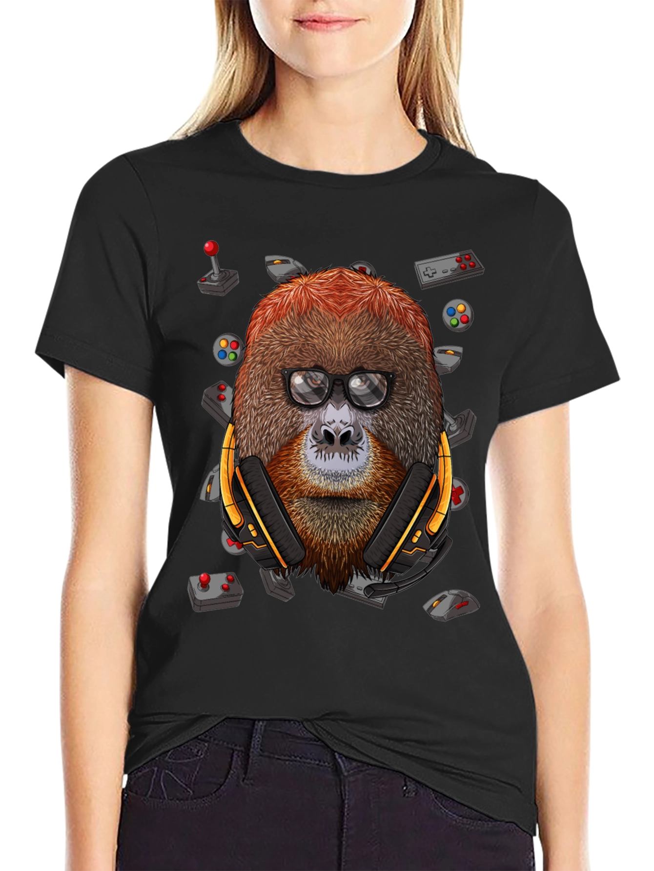 Gamer Orangutan T-Shirt - Geek Chic Design