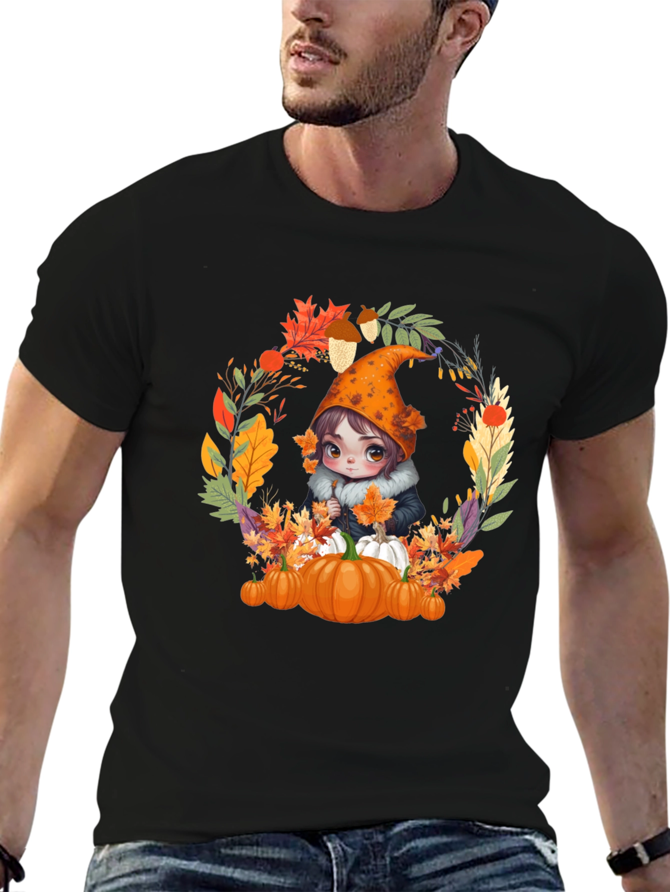 Autumn Gnome T-Shirt: Pumpkin Patch Vibes