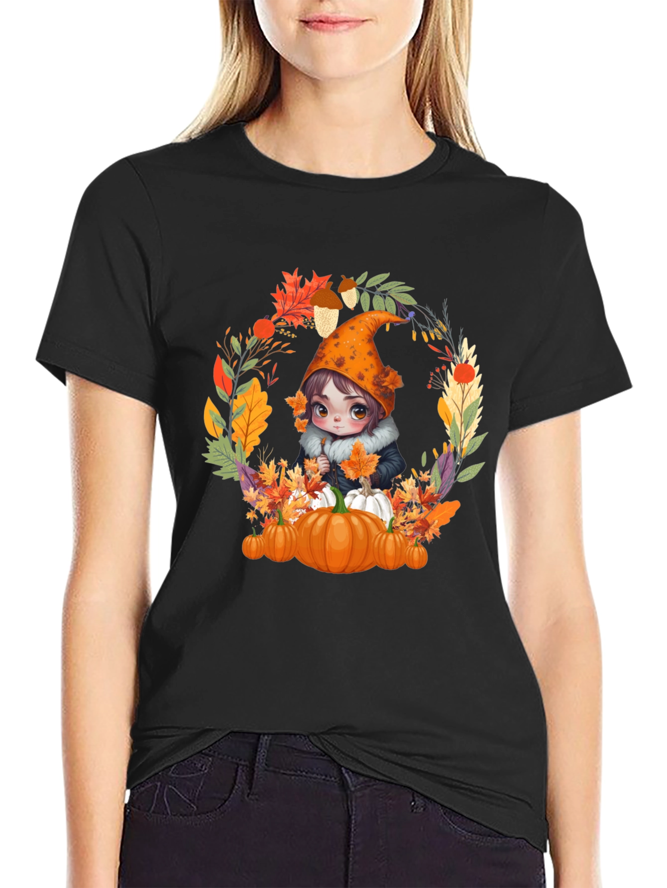 Autumn Gnome T-Shirt: Pumpkin Patch Vibes