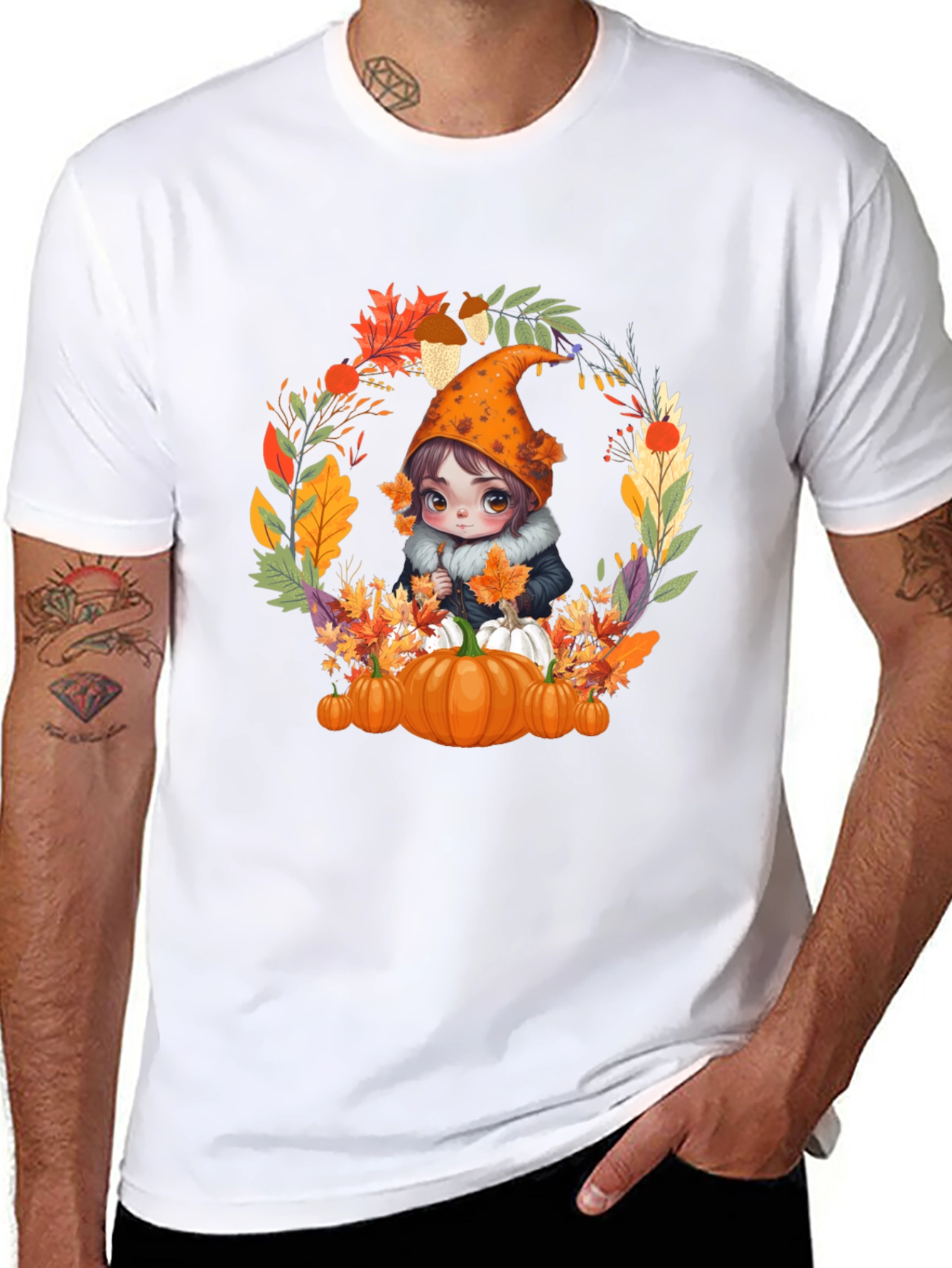 Autumn Gnome T-Shirt: Pumpkin Patch Vibes