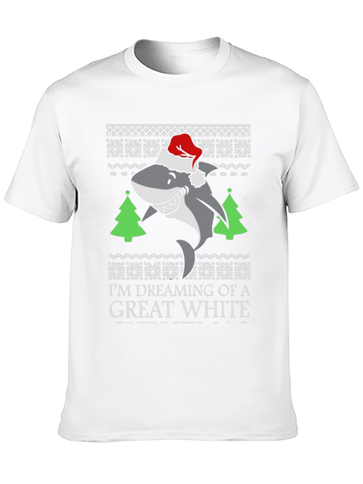 Great White Shark Christmas T-Shirt
