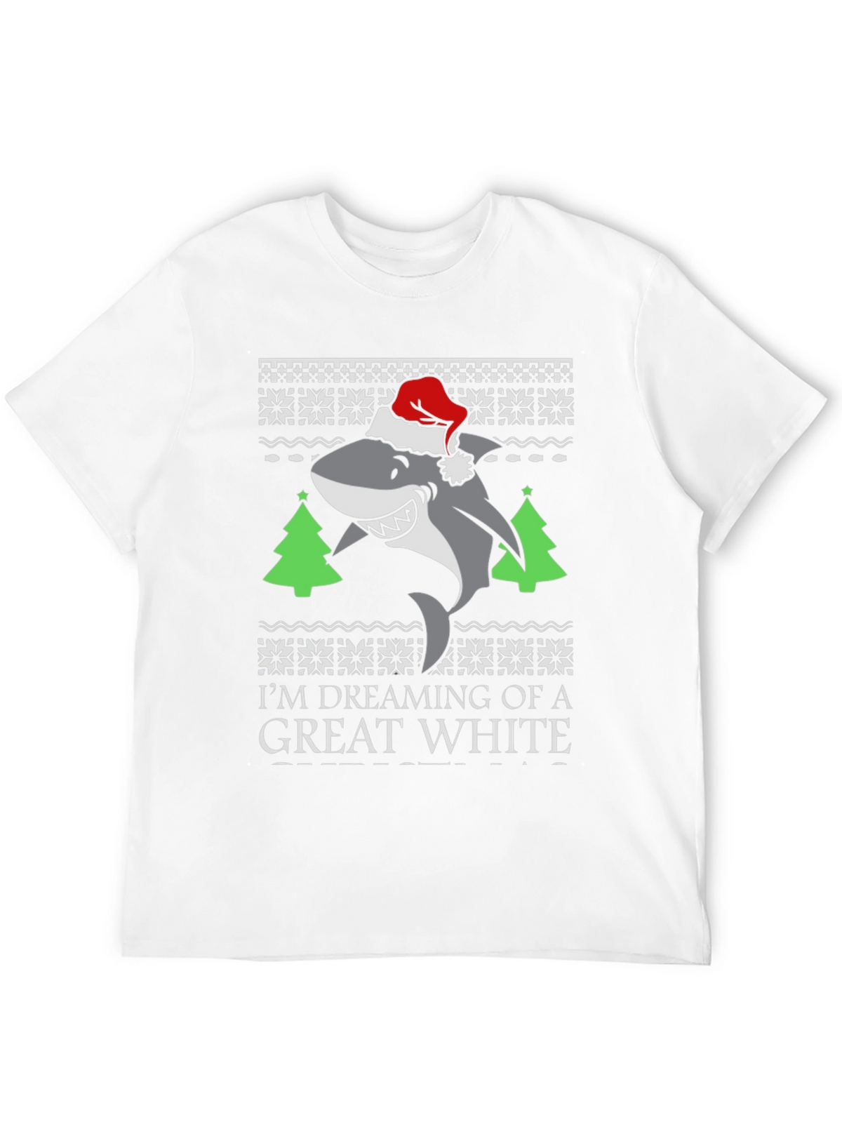 Great White Shark Christmas T-Shirt