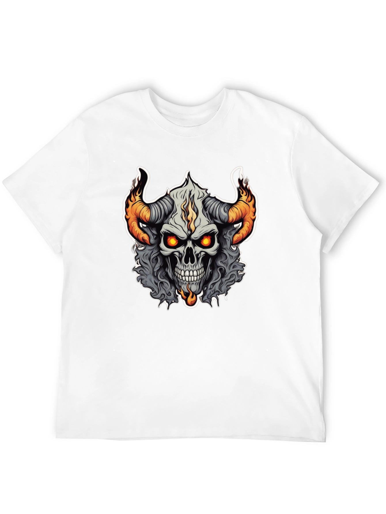 Skull Demon Graphic Tee - Black