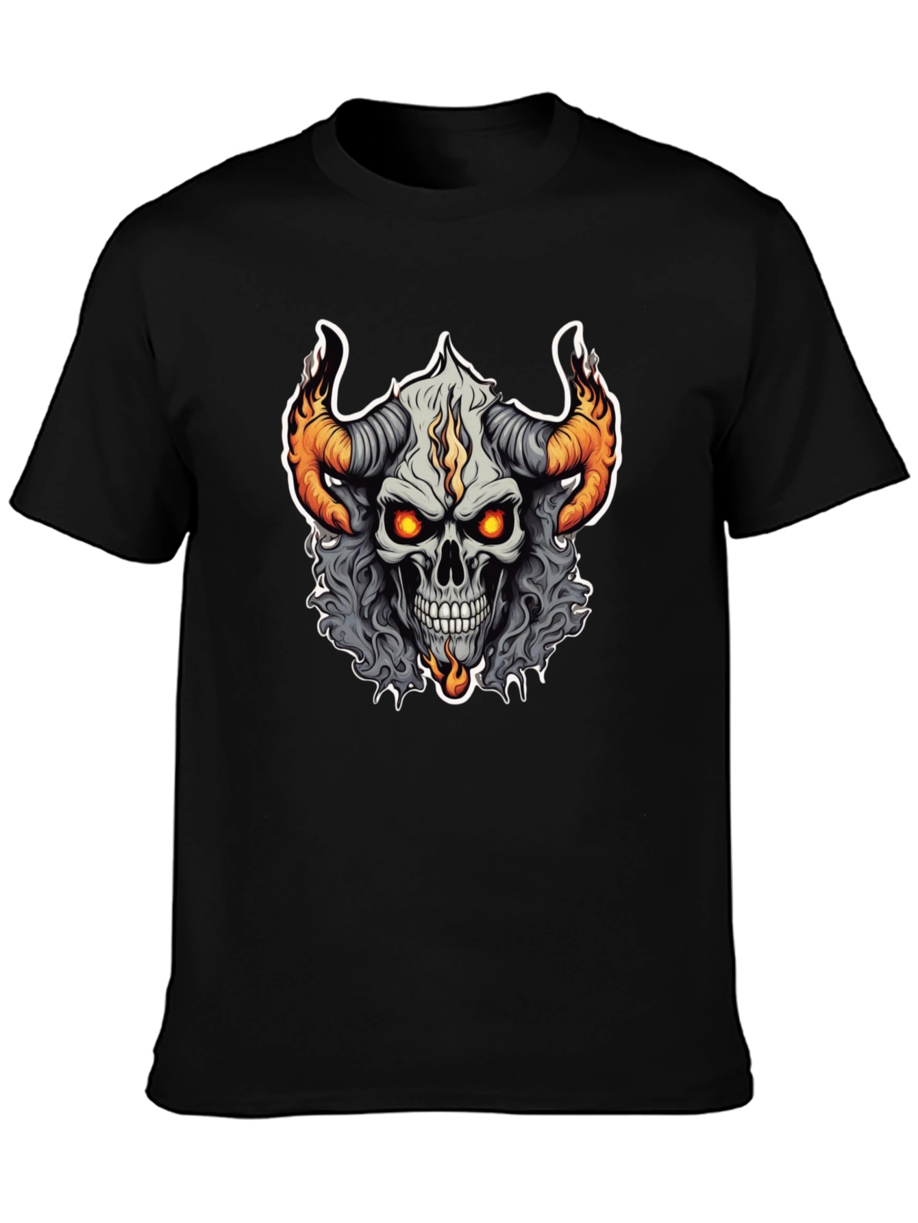 Skull Demon Graphic Tee - Black