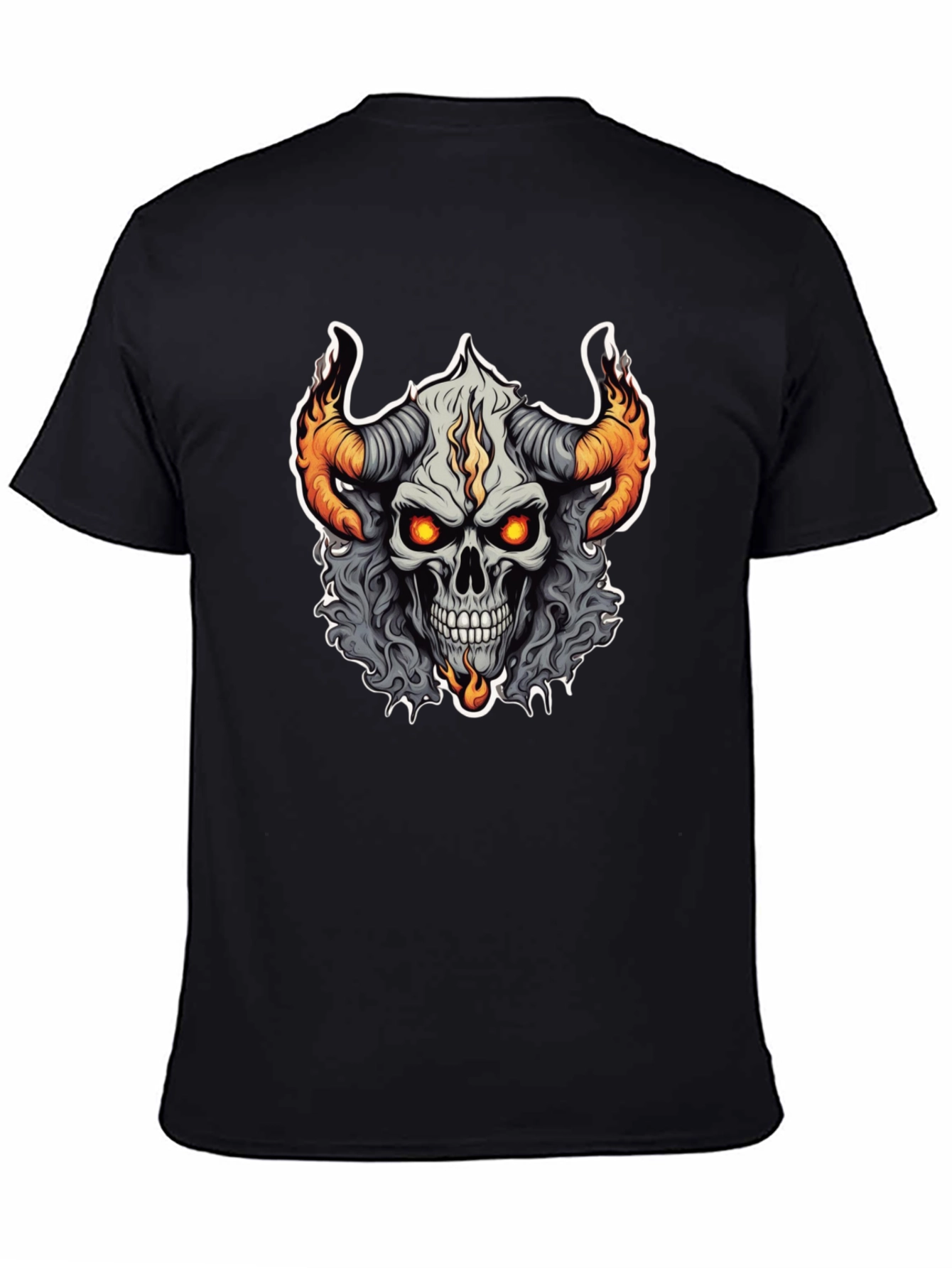 Skull Demon Graphic Tee - Black