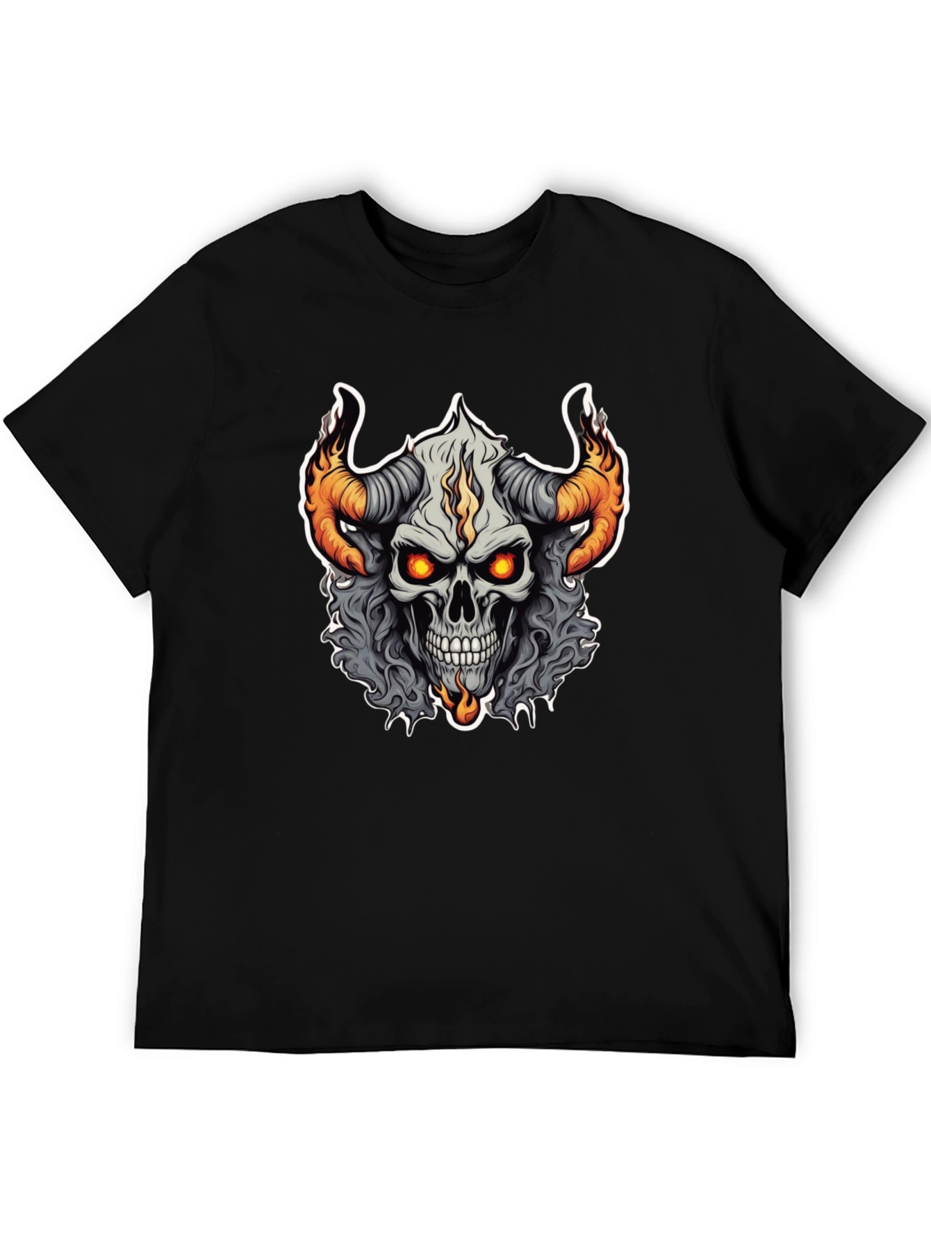 Skull Demon Graphic Tee - Black