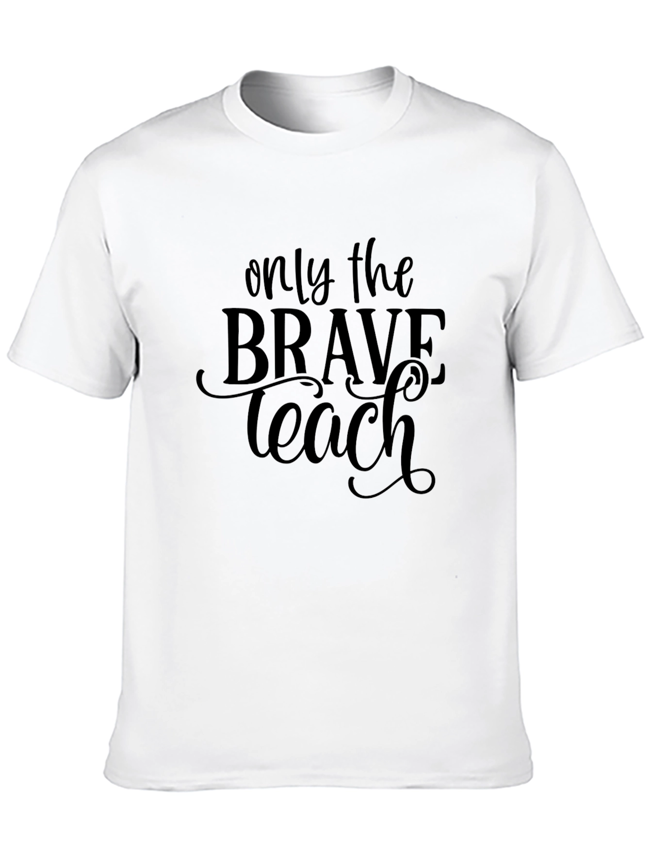 Only The Brave Teach Black Tee