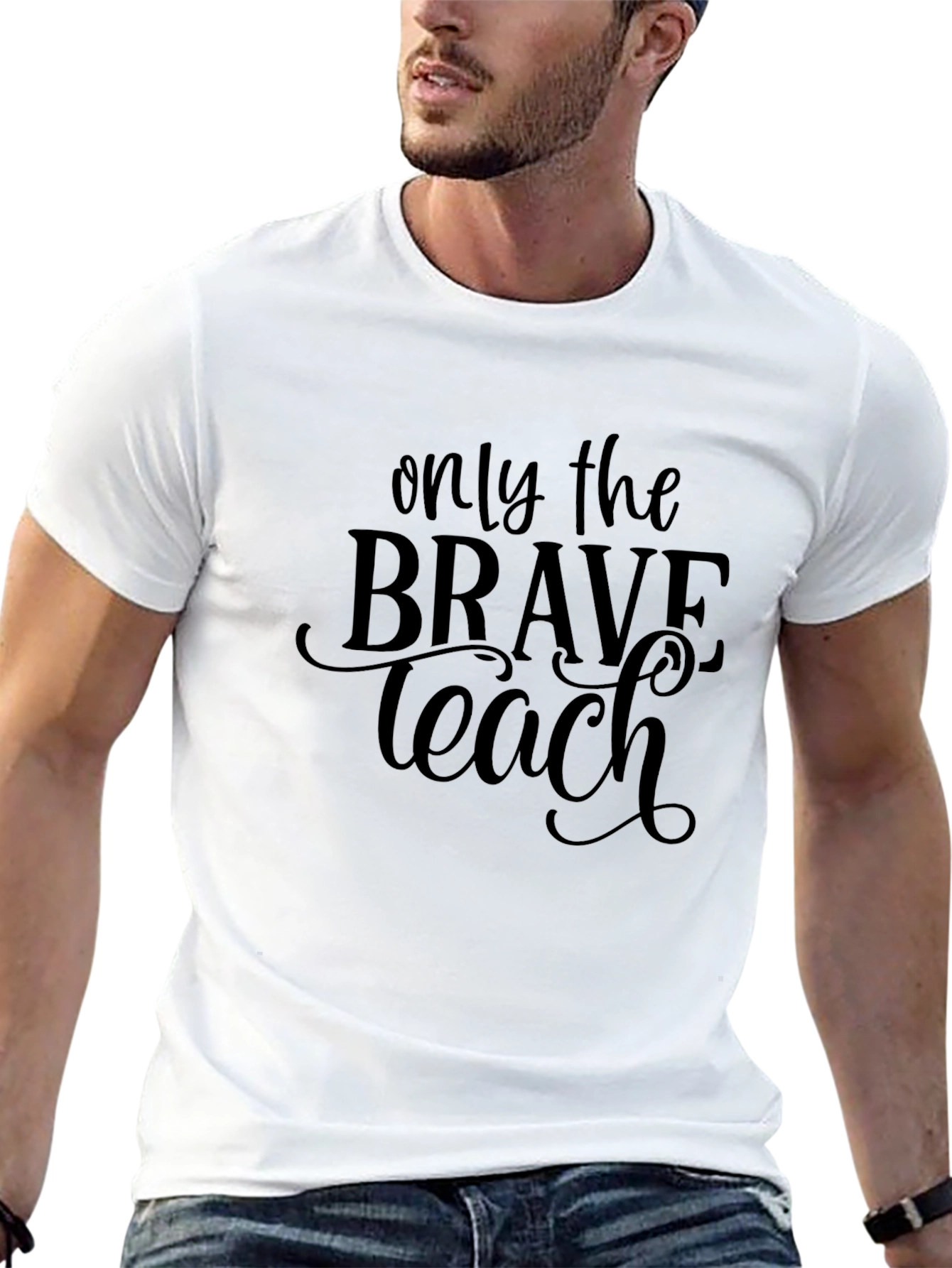 Only The Brave Teach Black Tee