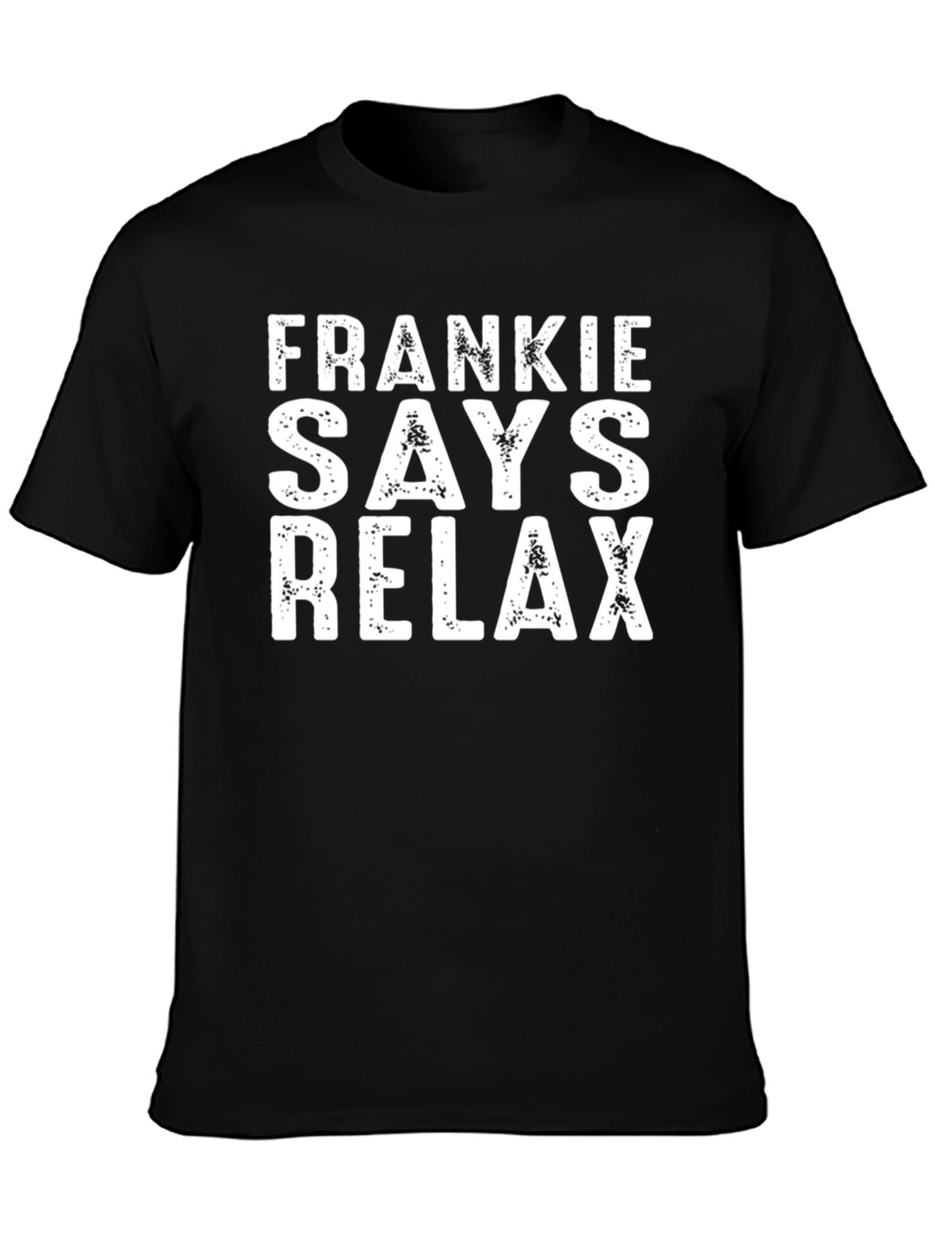 Frankie Says Relax Black T-Shirt - Retro Style