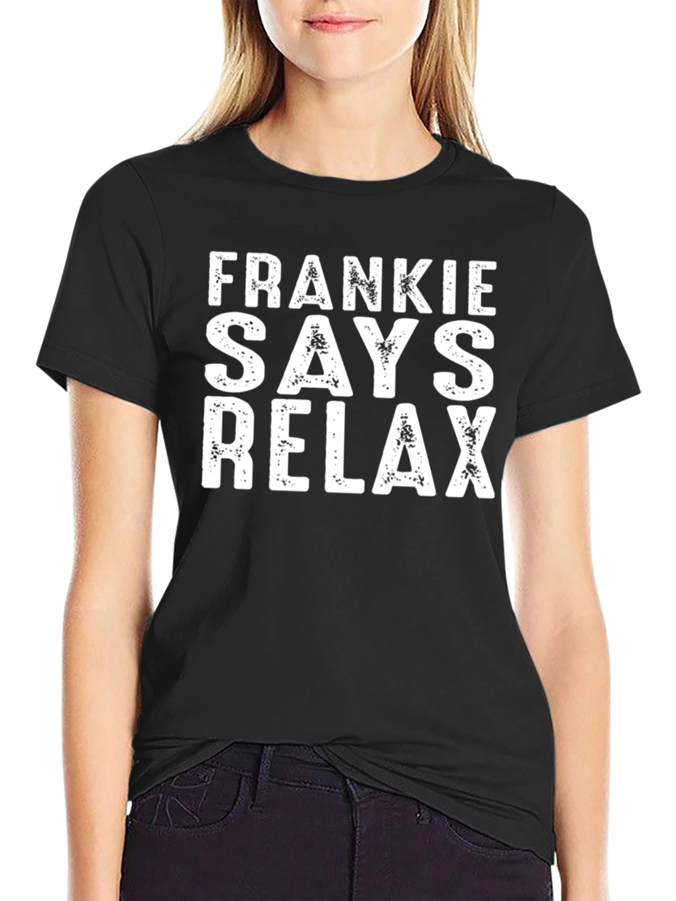 Frankie Says Relax Black T-Shirt - Retro Style