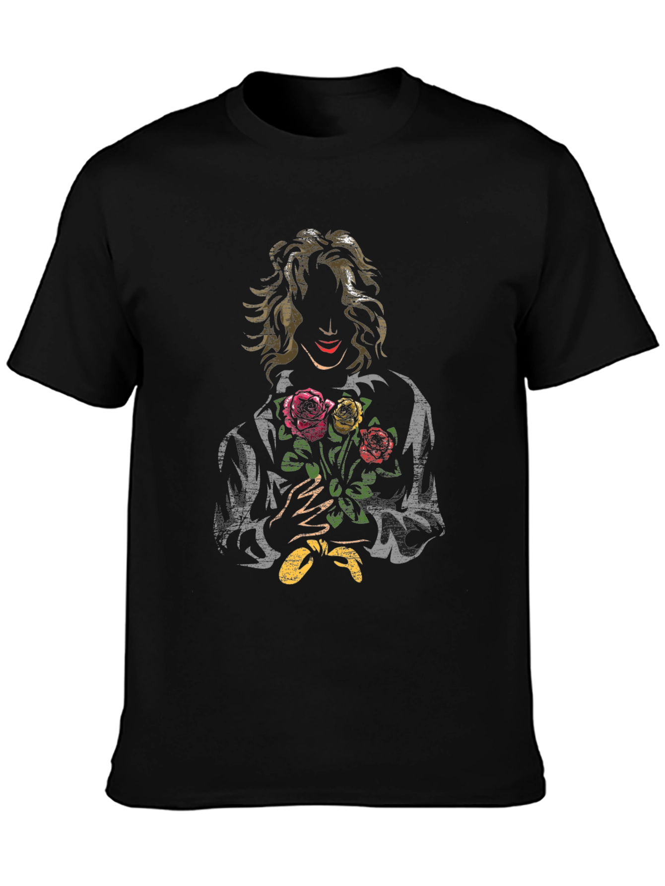 Mysterious Floral Graphic Tee - Unique Style