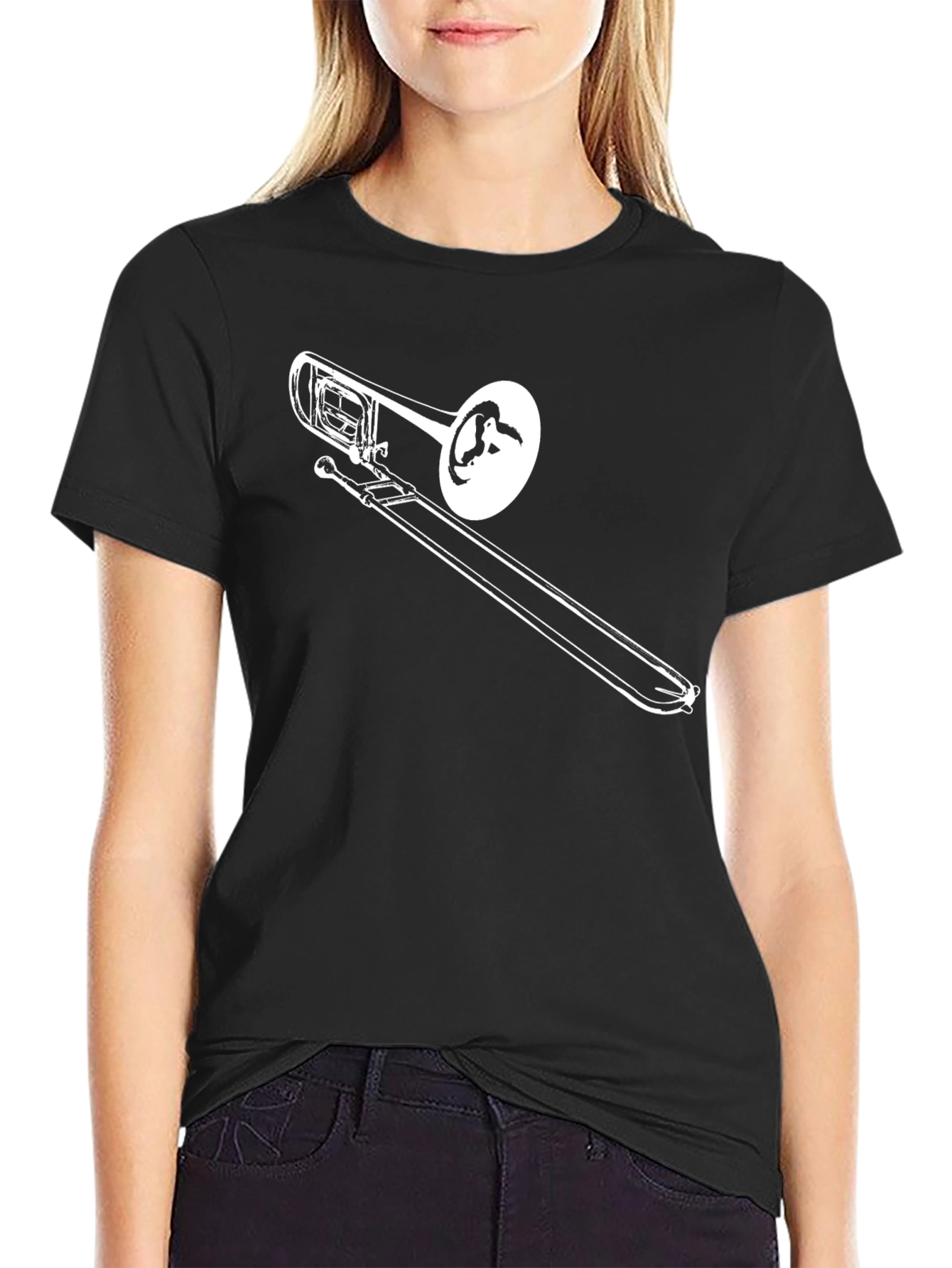 Trombone Graphic Tee - Black