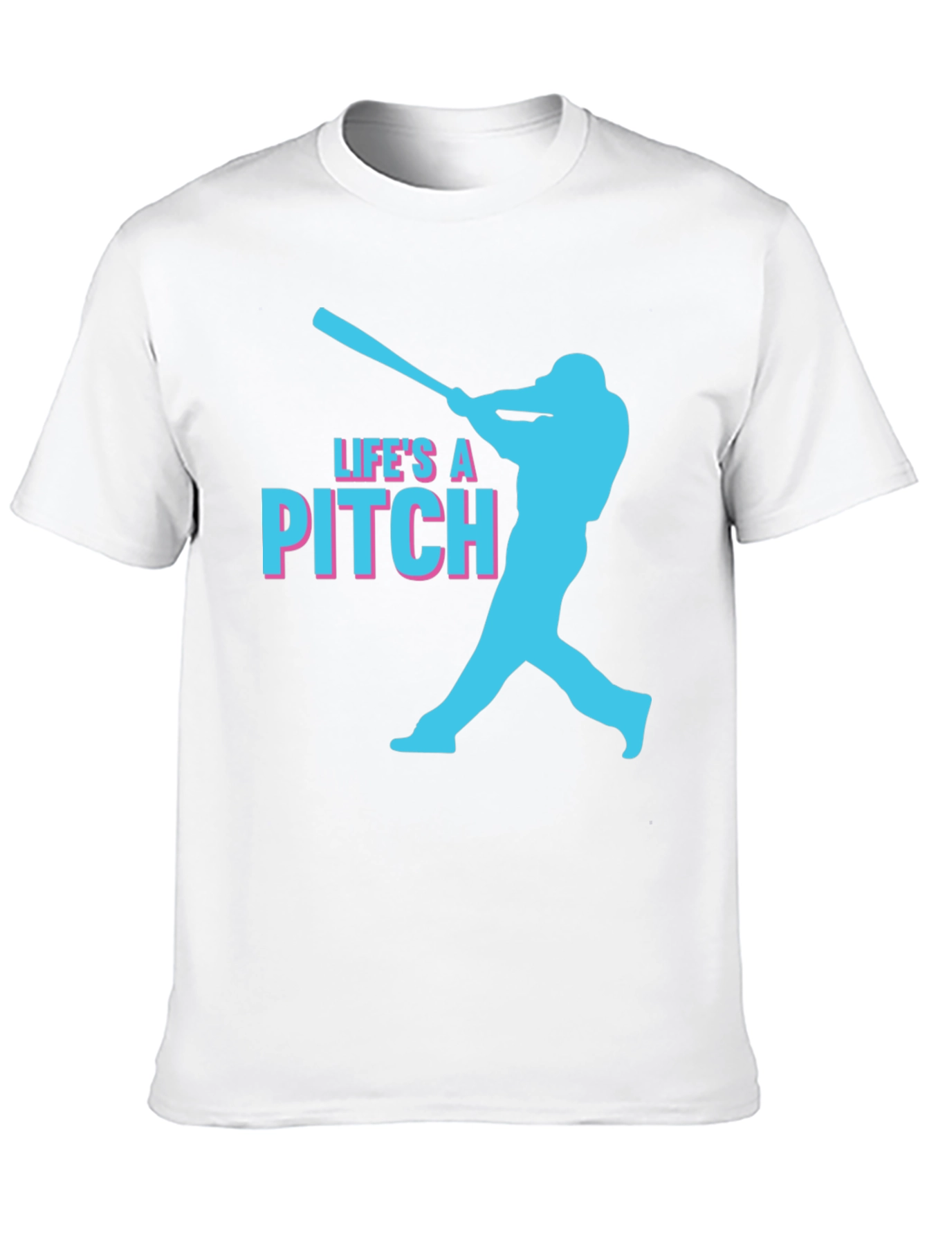 Lifes a Pitch Baseball Graphic Tee - Black