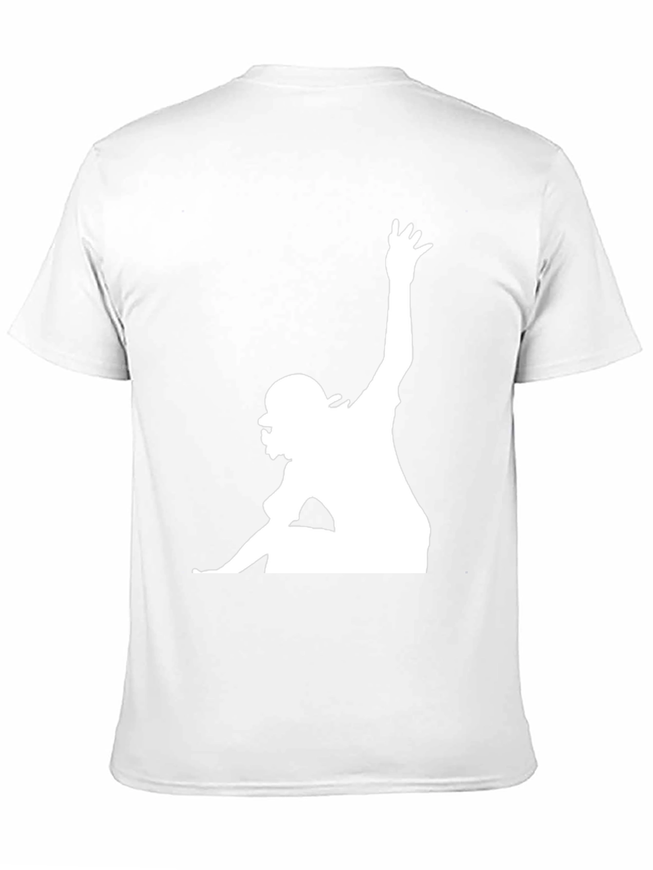 Urban Black T-Shirt with White Silhouette Graphic