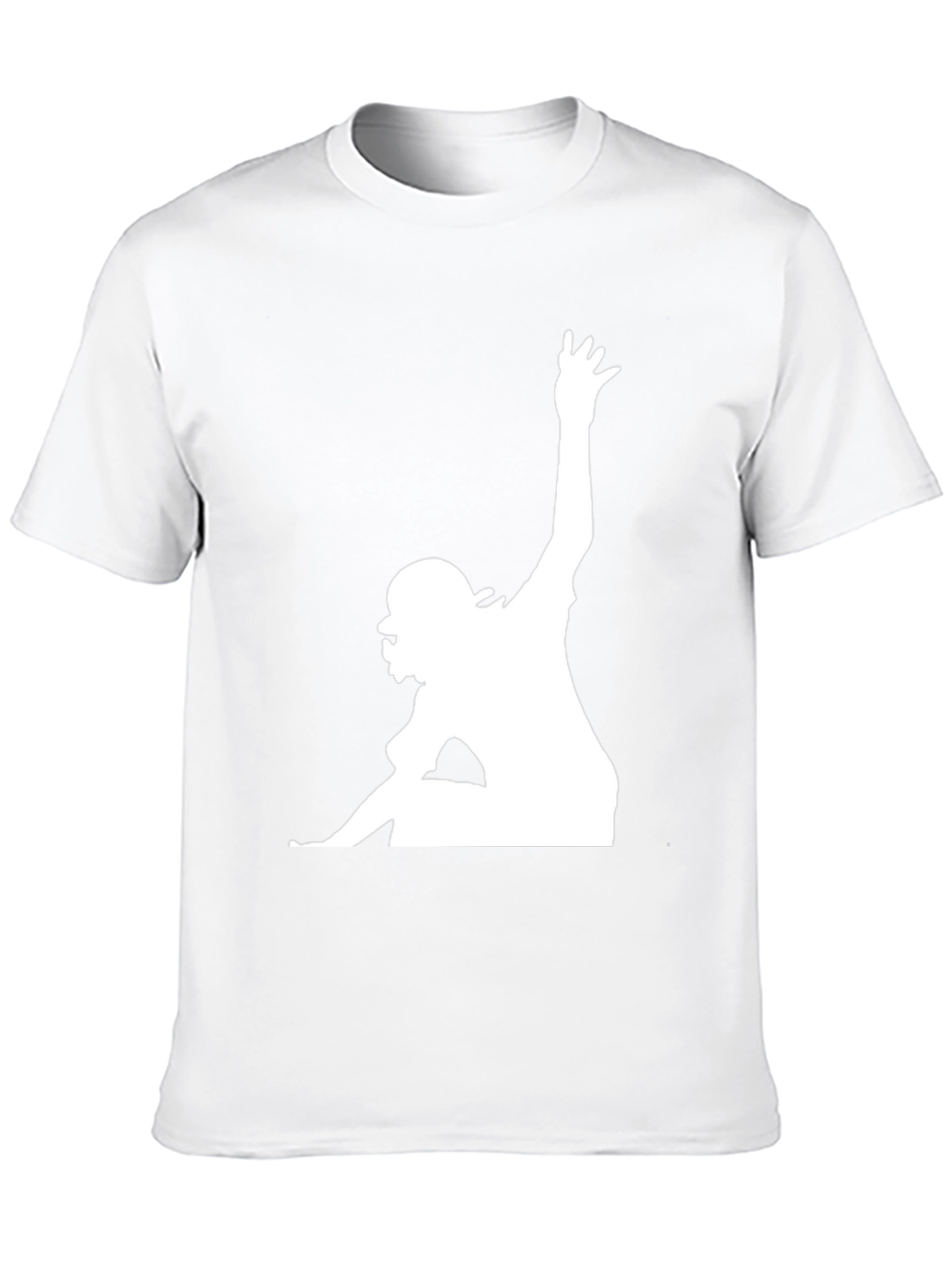 Urban Black T-Shirt with White Silhouette Graphic