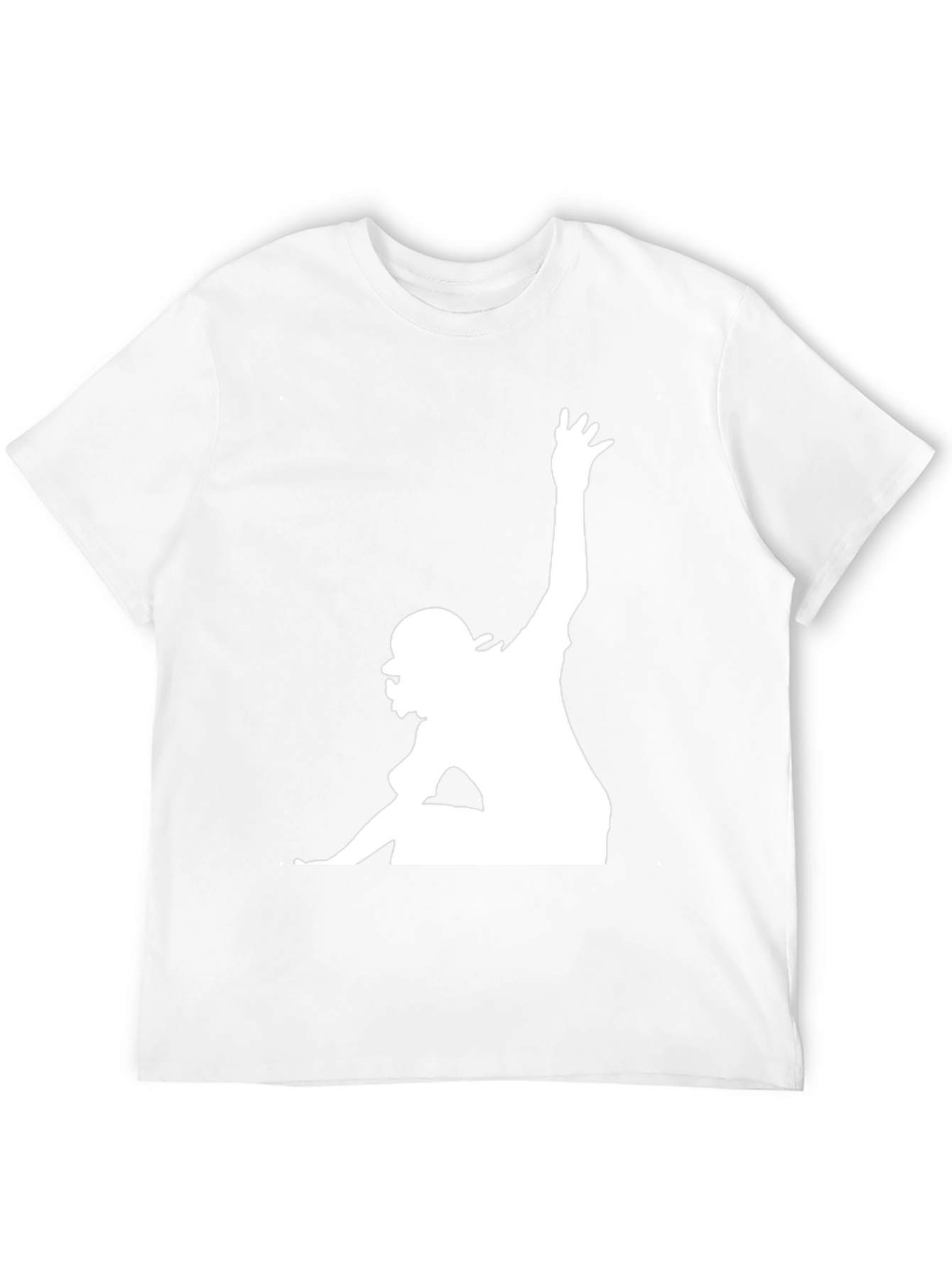 Urban Black T-Shirt with White Silhouette Graphic