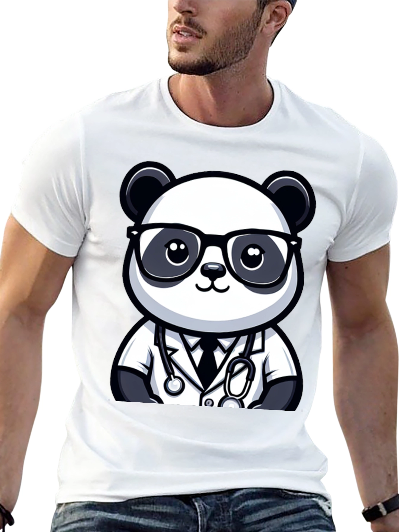 Panda Doctor T-Shirt - Cute Cartoon Animal Tee