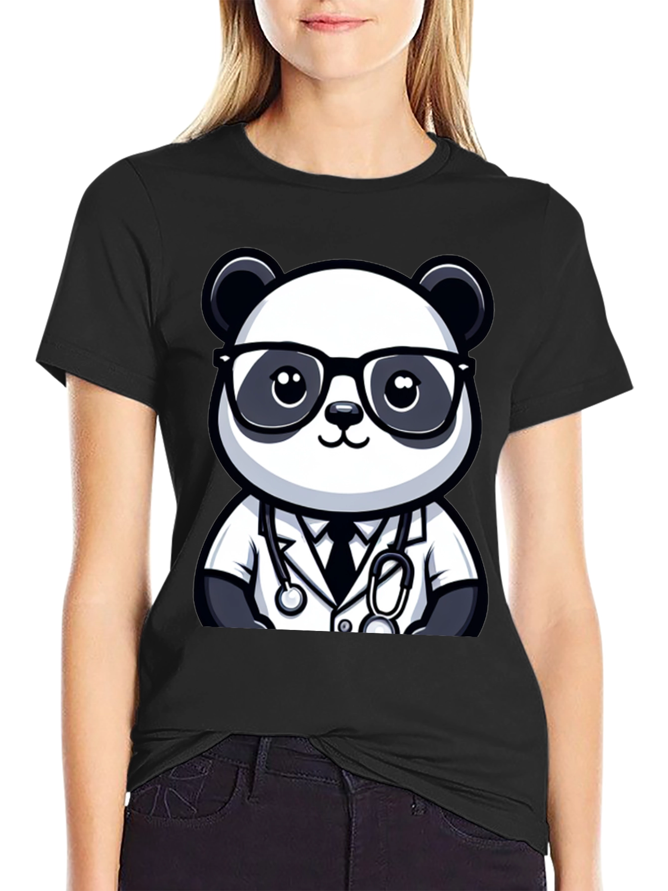 Panda Doctor T-Shirt - Cute Cartoon Animal Tee