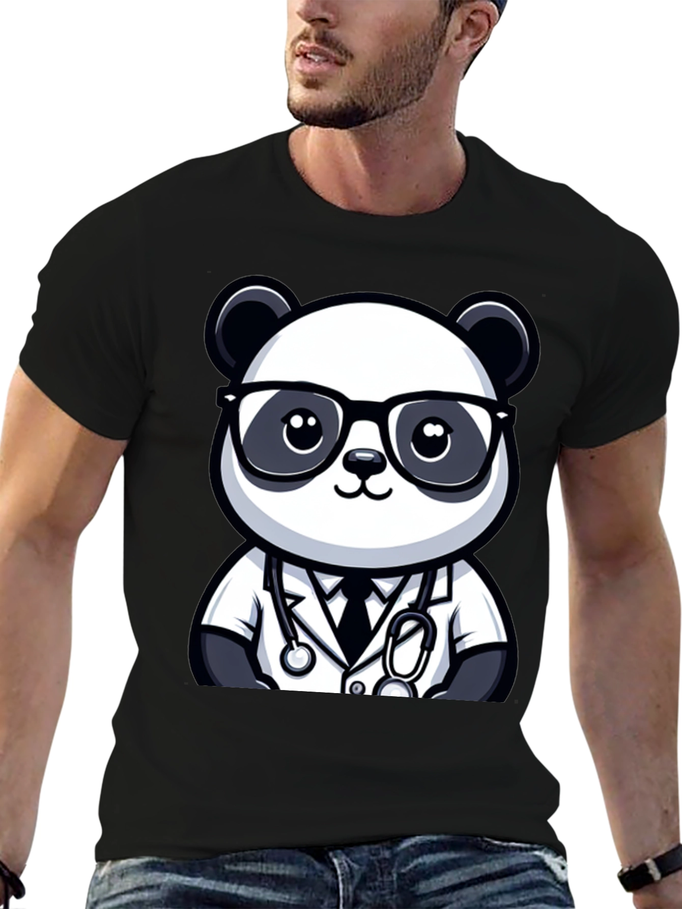 Panda Doctor T-Shirt - Cute Cartoon Animal Tee