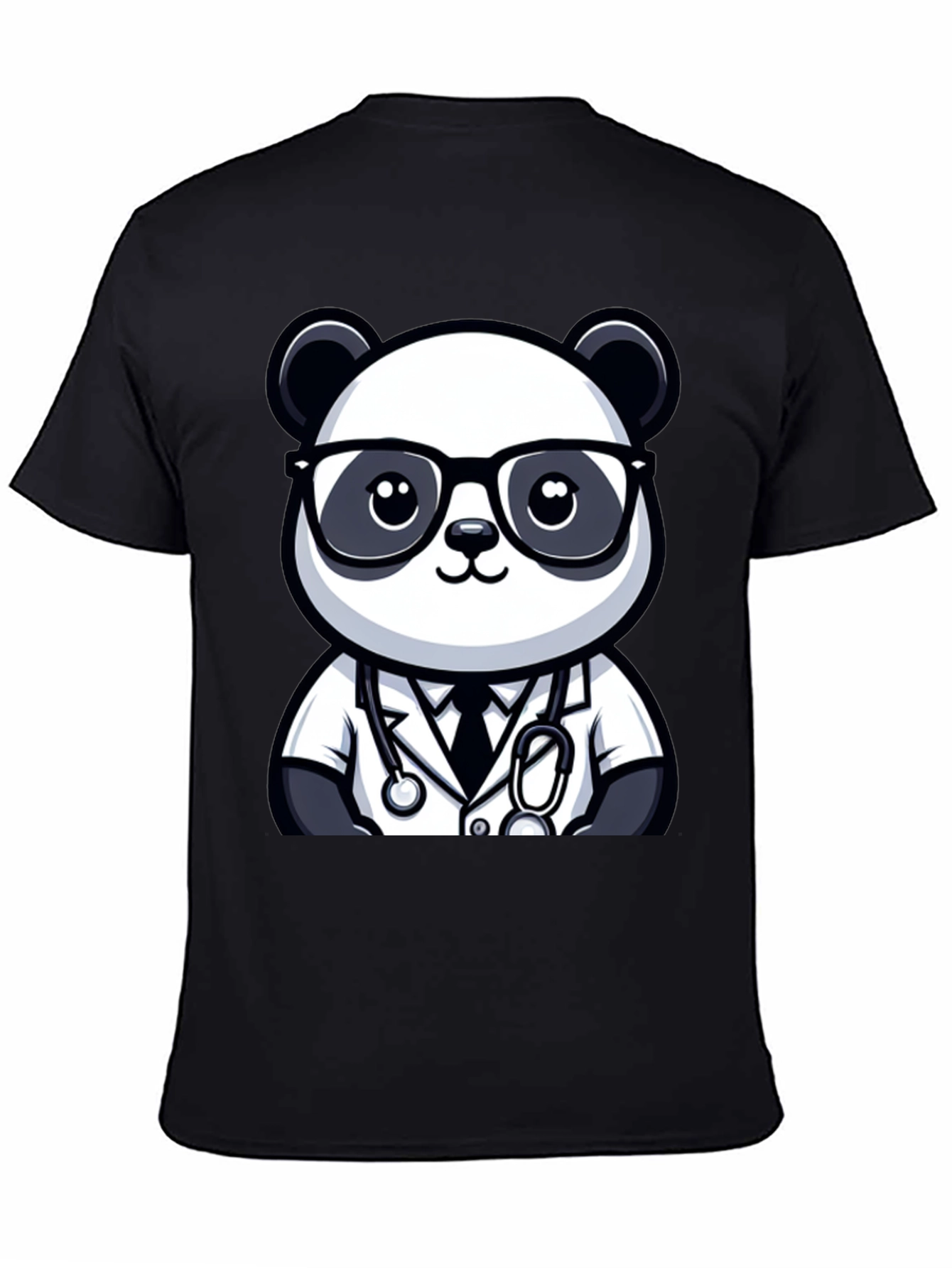 Panda Doctor T-Shirt - Cute Cartoon Animal Tee