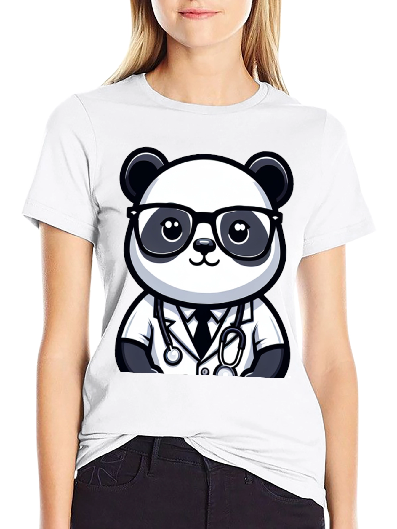 Panda Doctor T-Shirt - Cute Cartoon Animal Tee