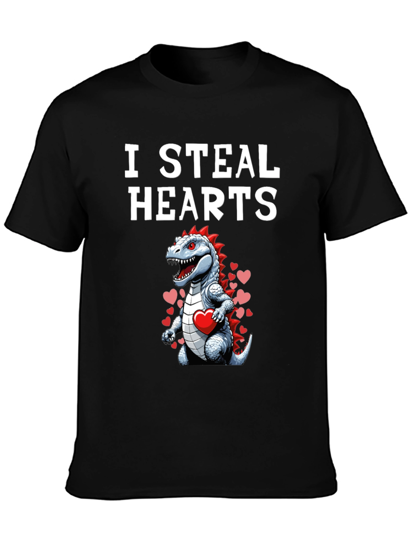 I Steal Hearts Dinosaur Valentines Day T-Shirt