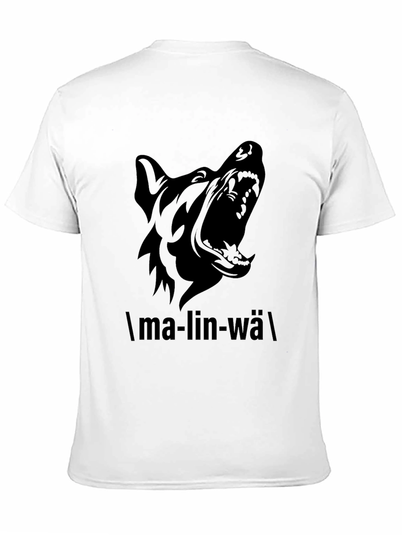 Malinwa Dog Graphic Black T-Shirt
