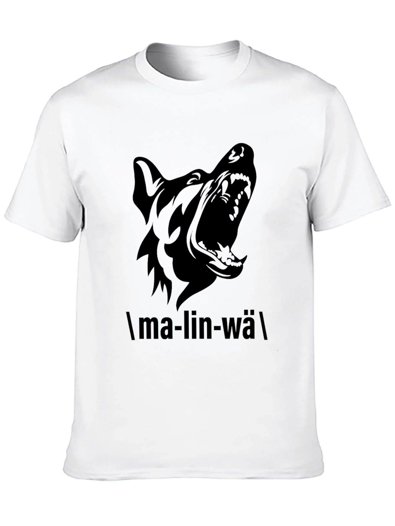 Malinwa Dog Graphic Black T-Shirt