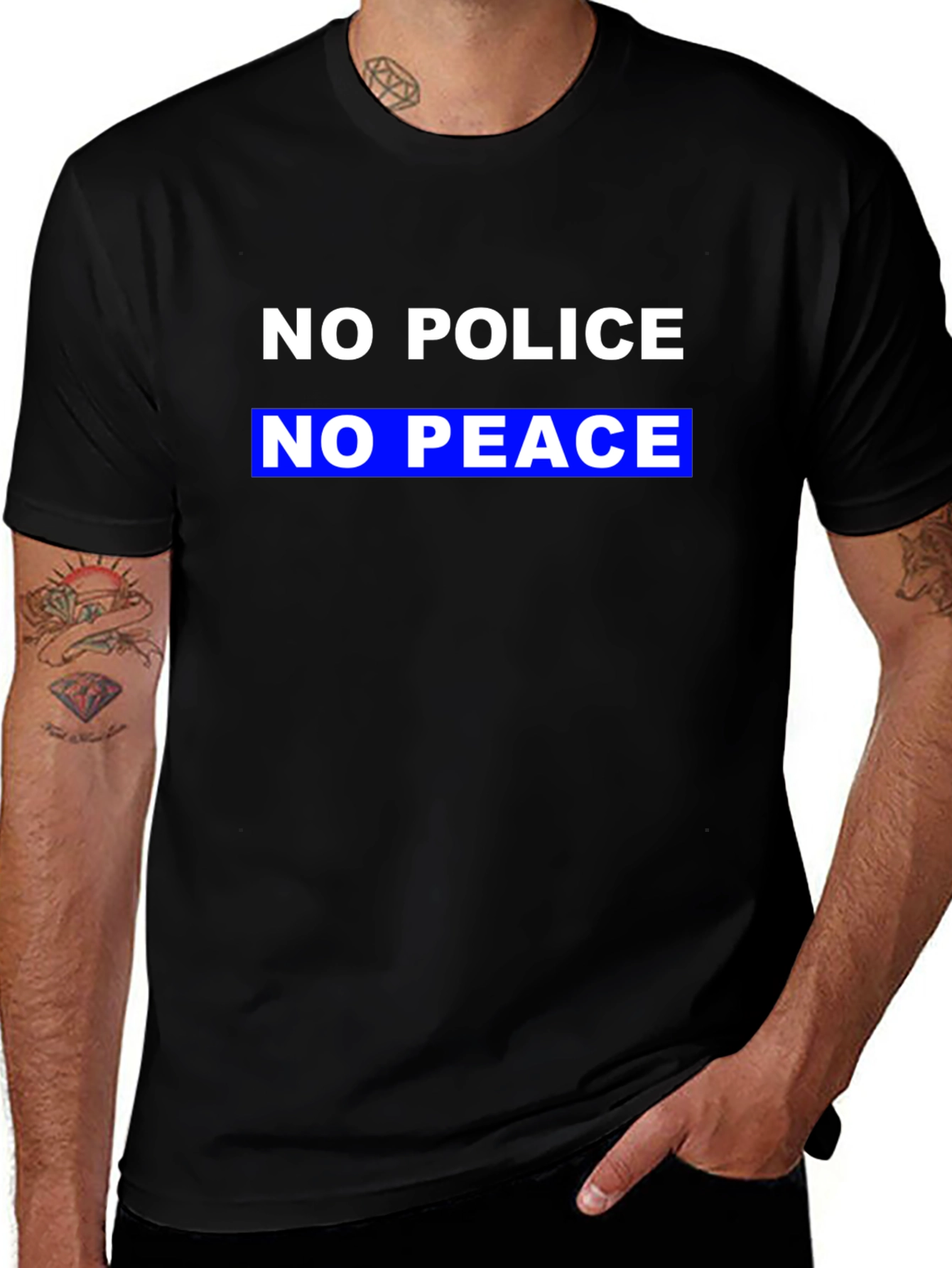 No Police No Peace Slogan T-Shirt