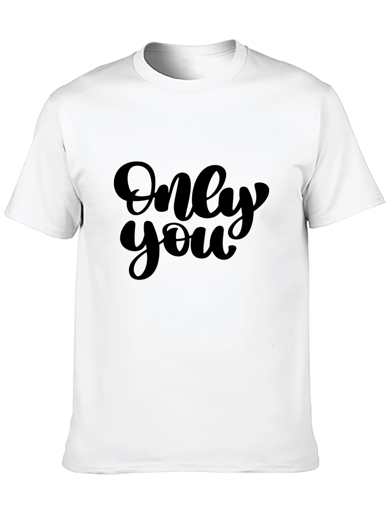 Only You Graphic Tee - Black Cotton T-Shirt