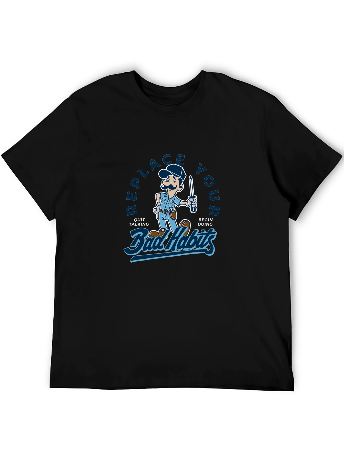 Replace Your Bad Habits Graphic T-Shirt