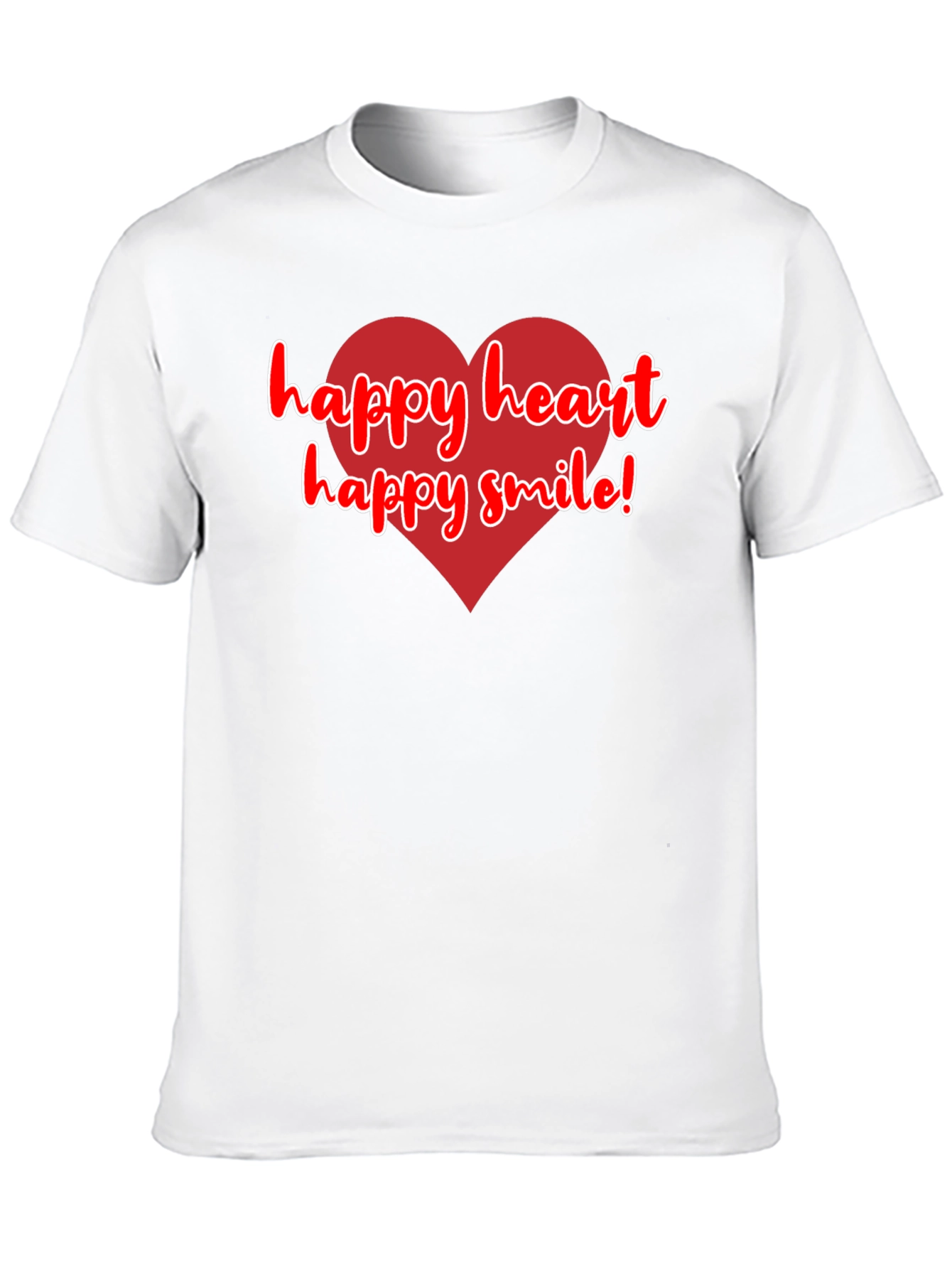 Happy Heart Happy Smile Black T-Shirt