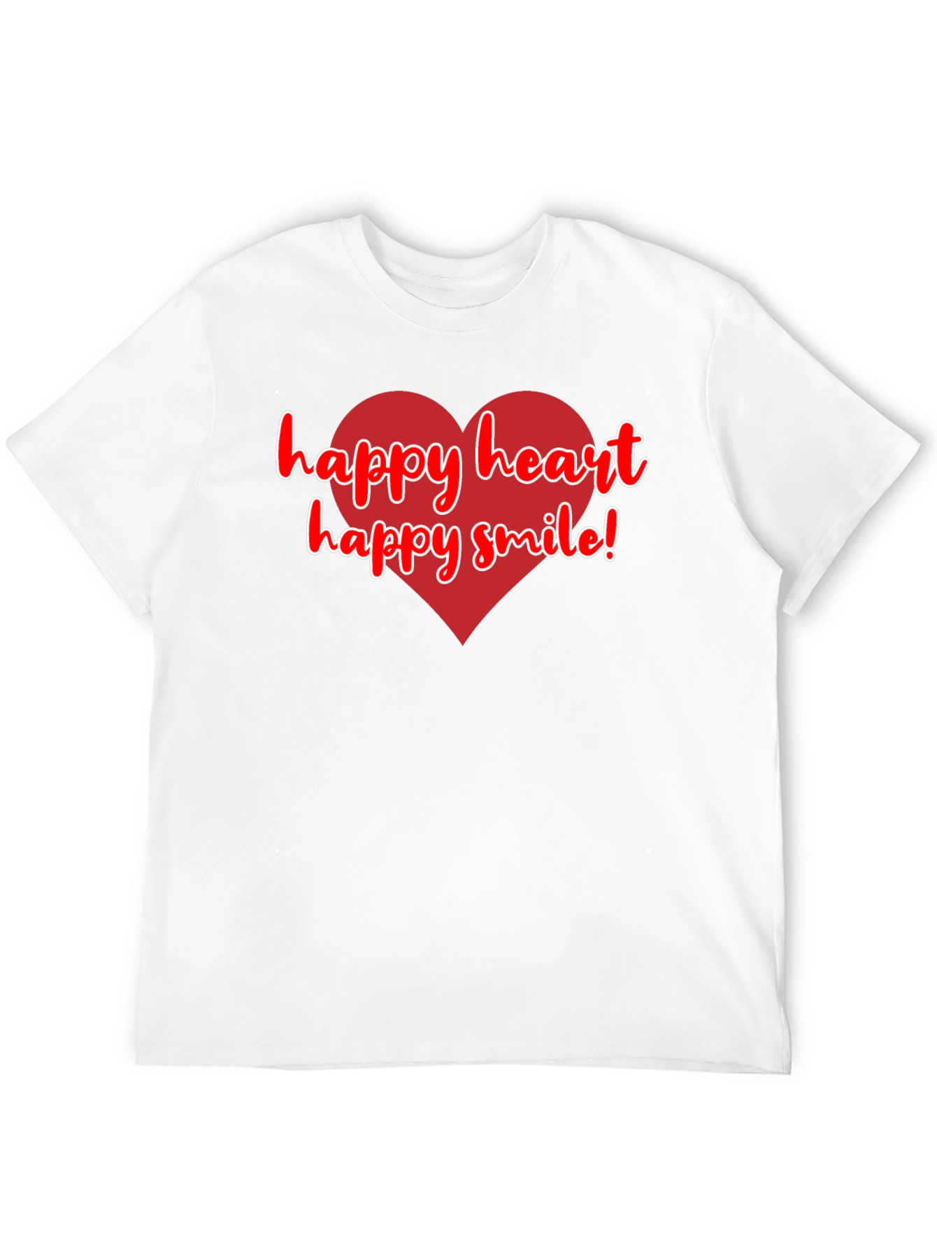 Happy Heart Happy Smile Black T-Shirt