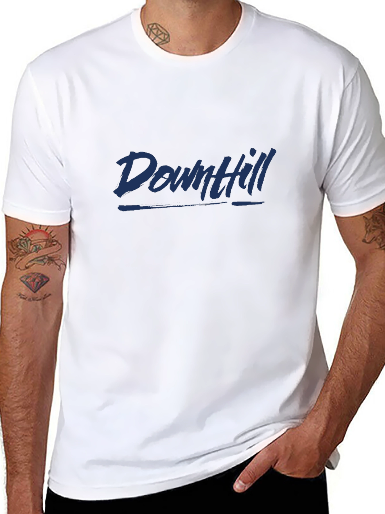 Downhill Graphic Tee - Black Casual Comfort