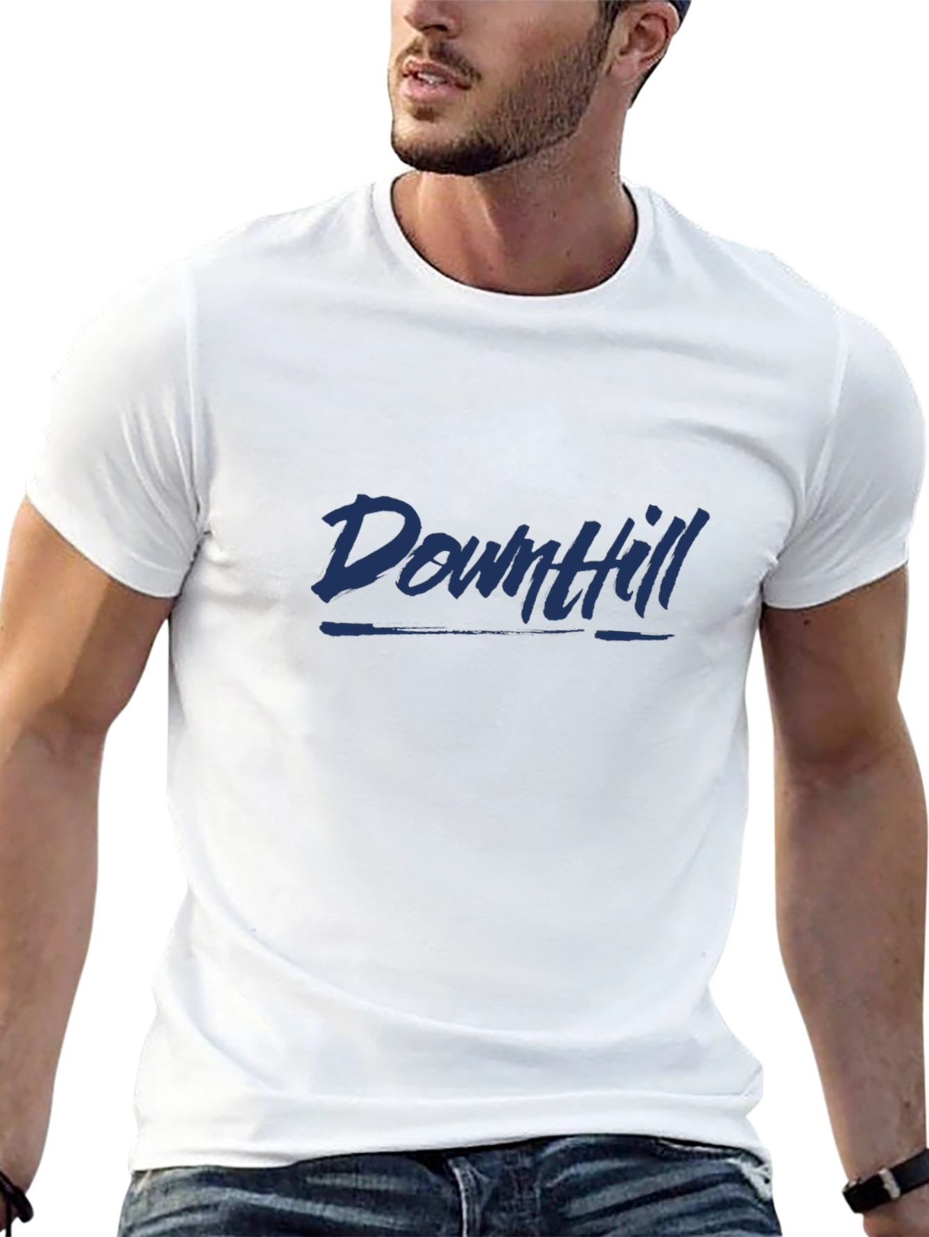 Downhill Graphic Tee - Black Casual Comfort