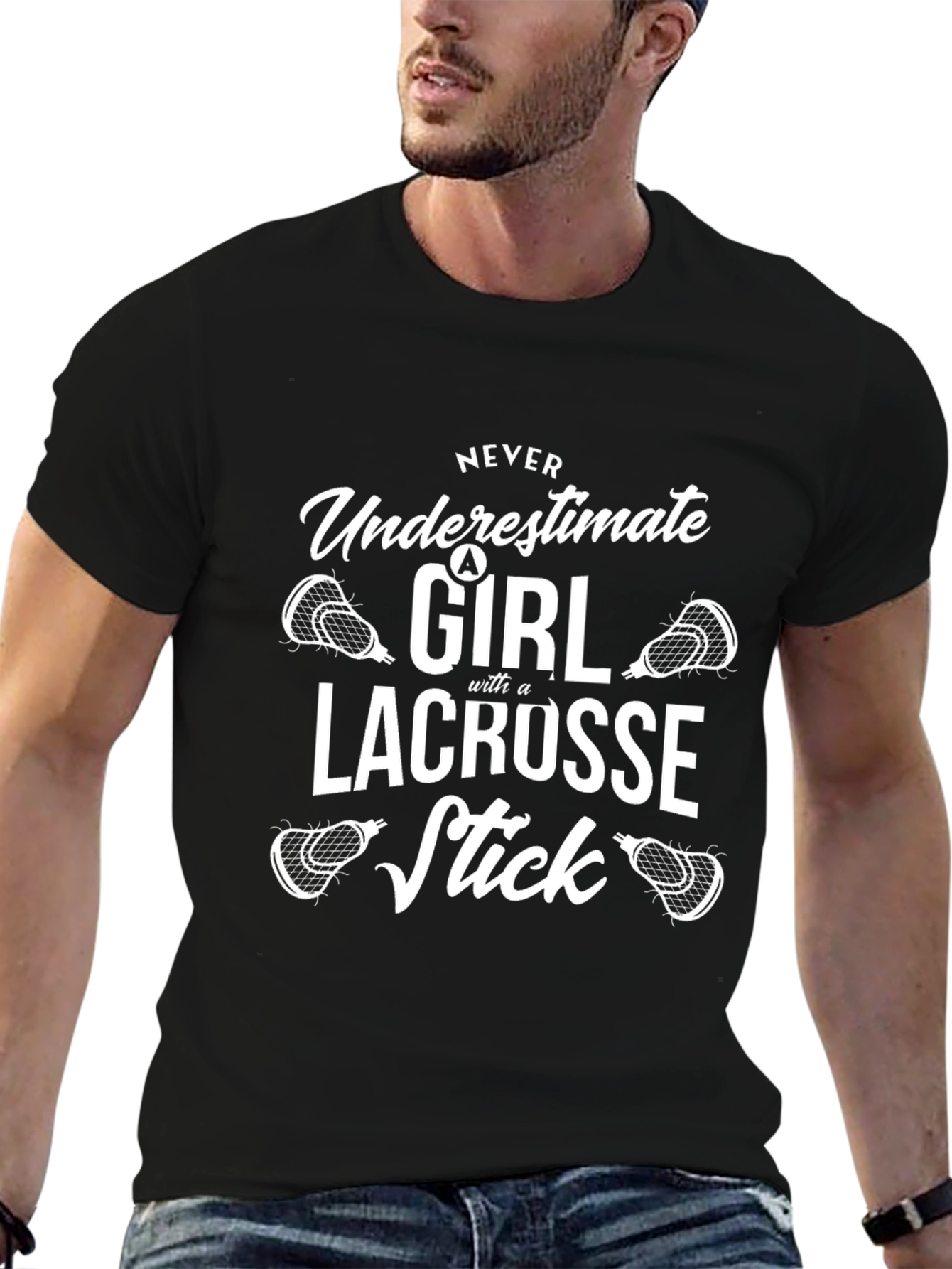Lacrosse Girl Graphic Tee - Never Underestimate!