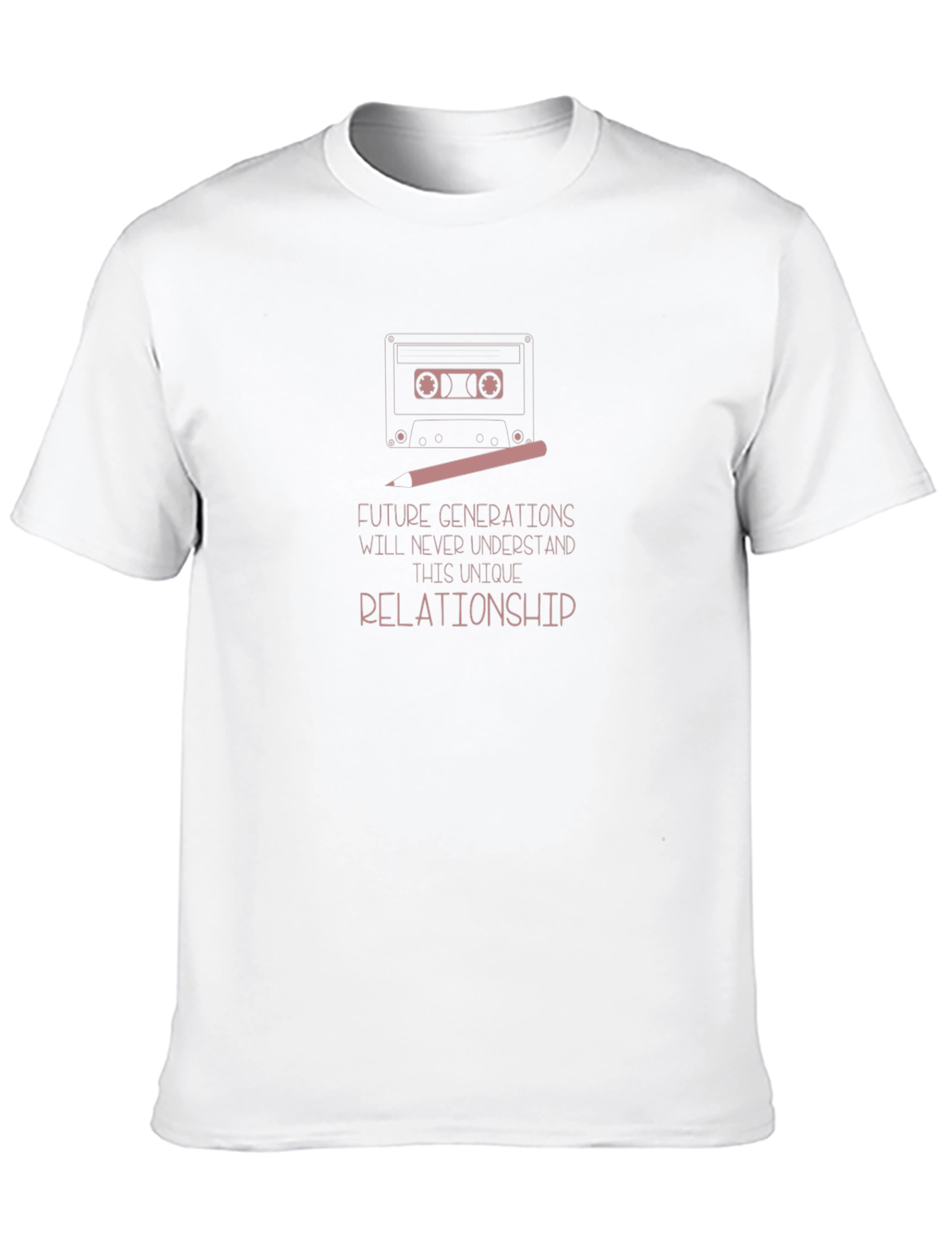 Retro Cassette Tape & Pencil T-Shirt