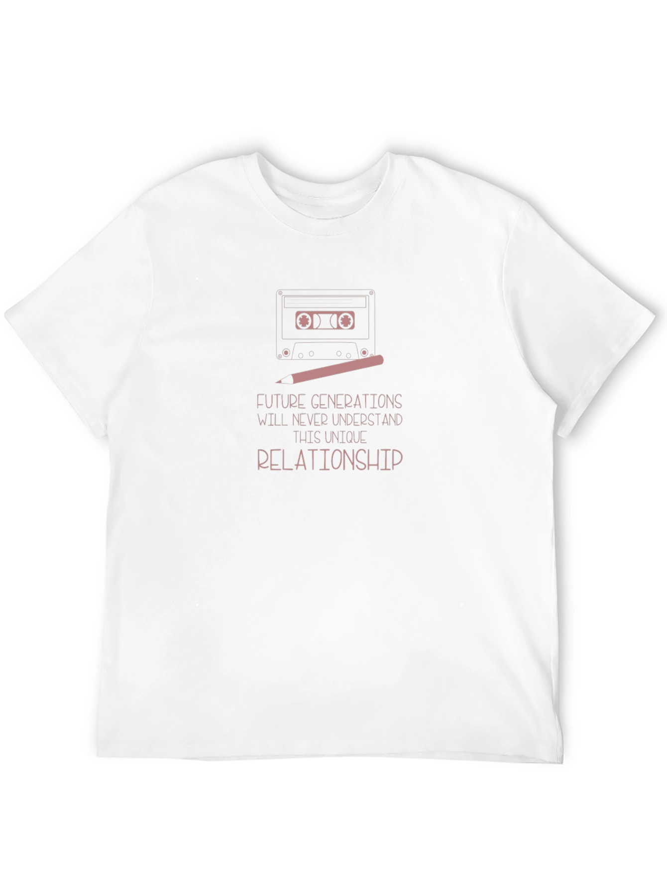 Retro Cassette Tape & Pencil T-Shirt