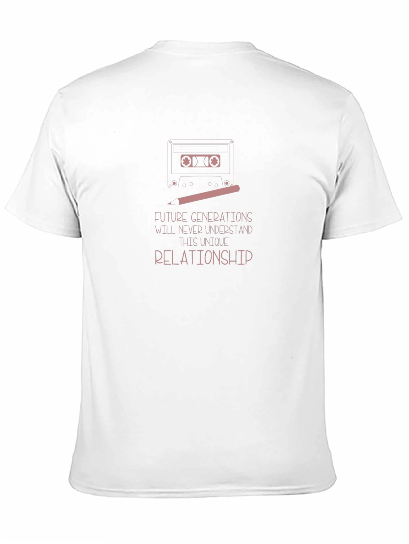 Retro Cassette Tape & Pencil T-Shirt