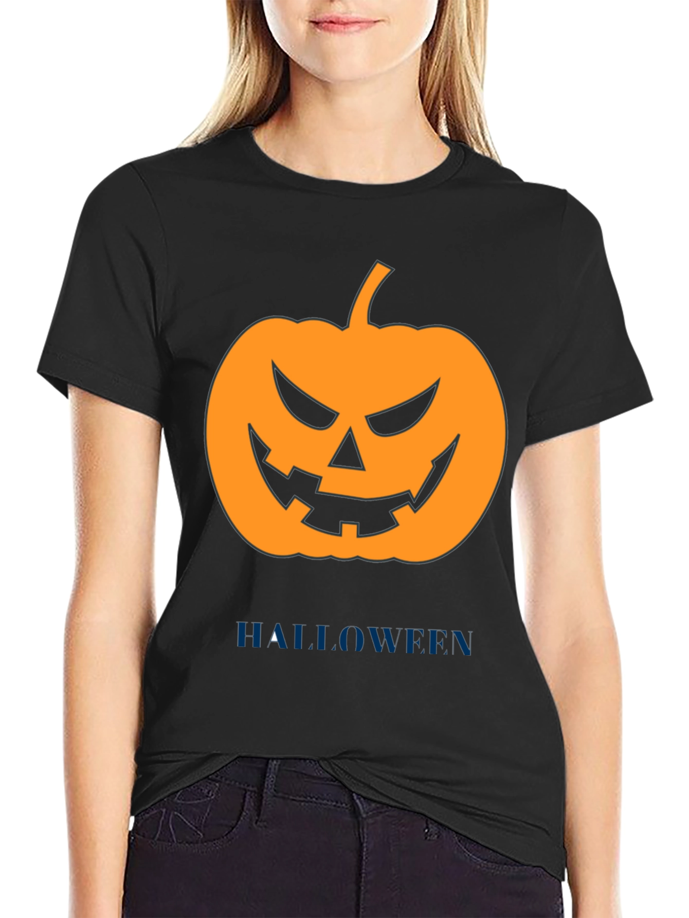 Halloween Pumpkin Graphic T-Shirt