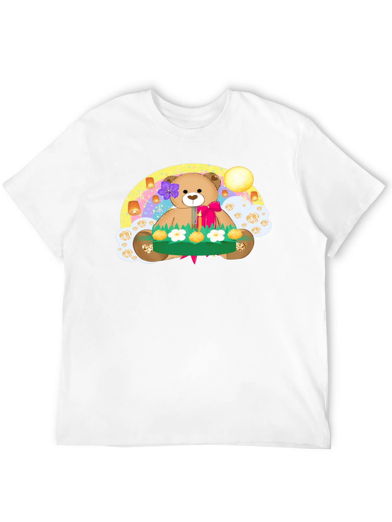 Cute Teddy Bear Floating Lantern T-Shirt