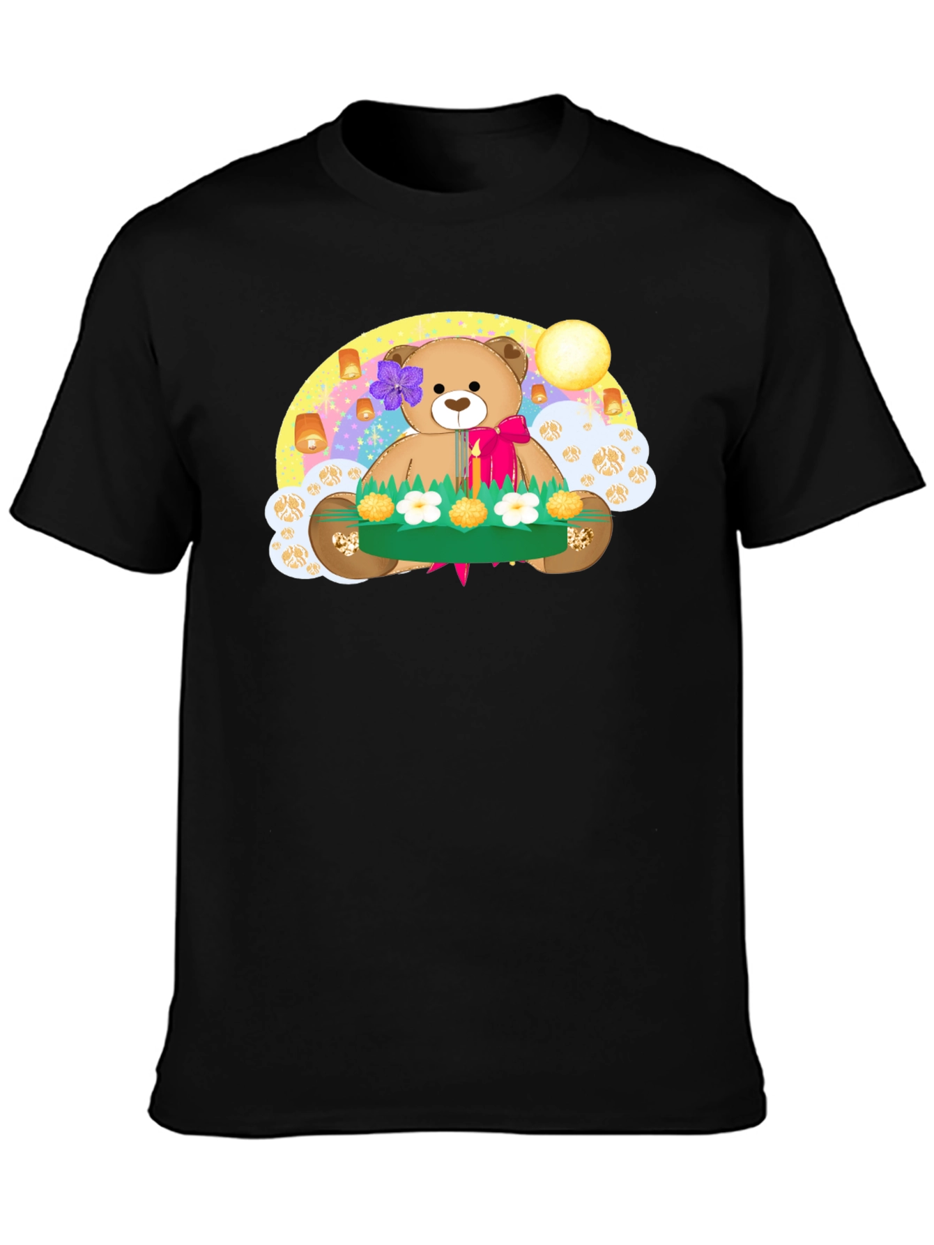 Cute Teddy Bear Floating Lantern T-Shirt